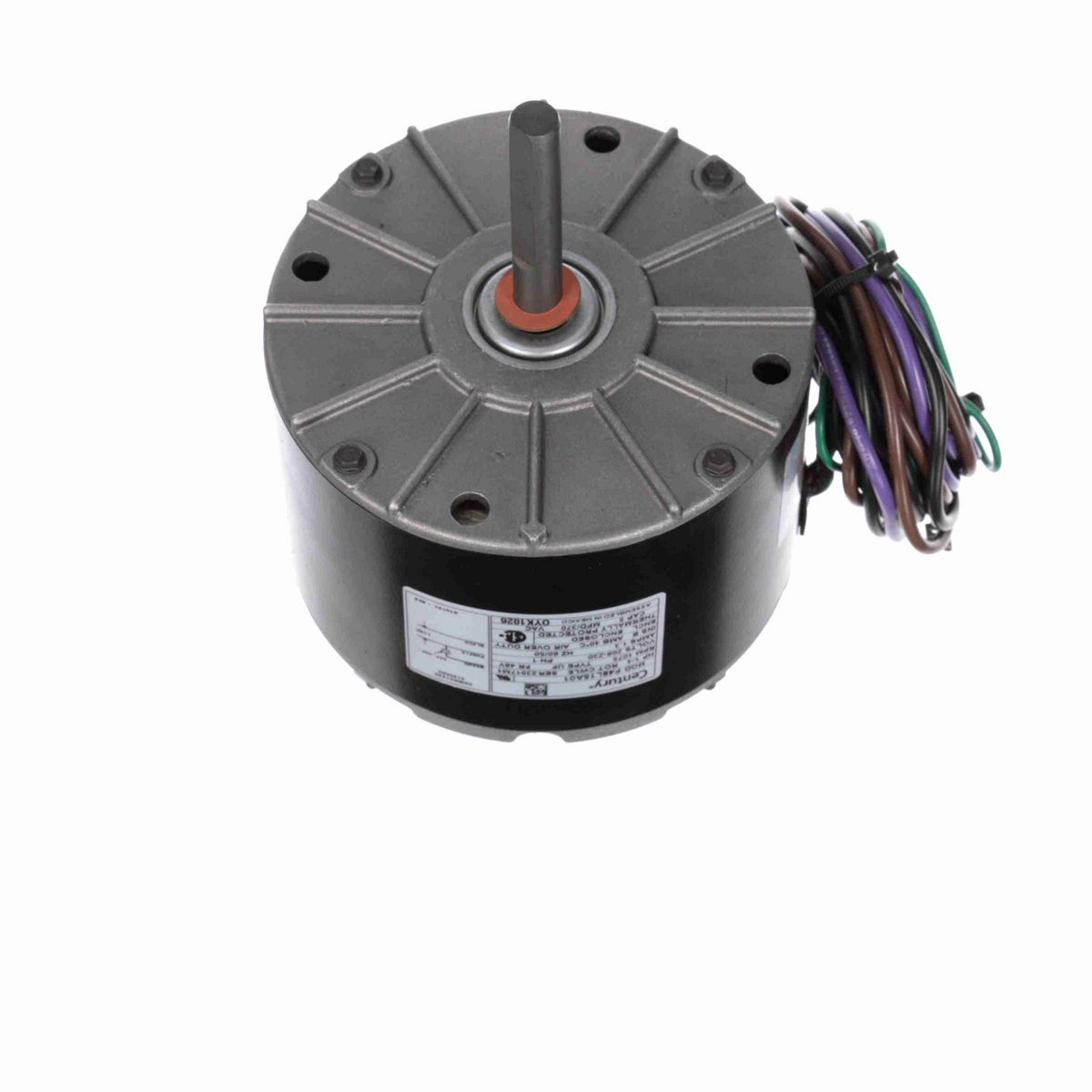 Century OEM Replacement Motor, 1/4 HP, 1 Ph, 60/50 Hz, 208-230 V, 1075 RPM, 1 Speed, 48 Frame, TEAO - OYK1026