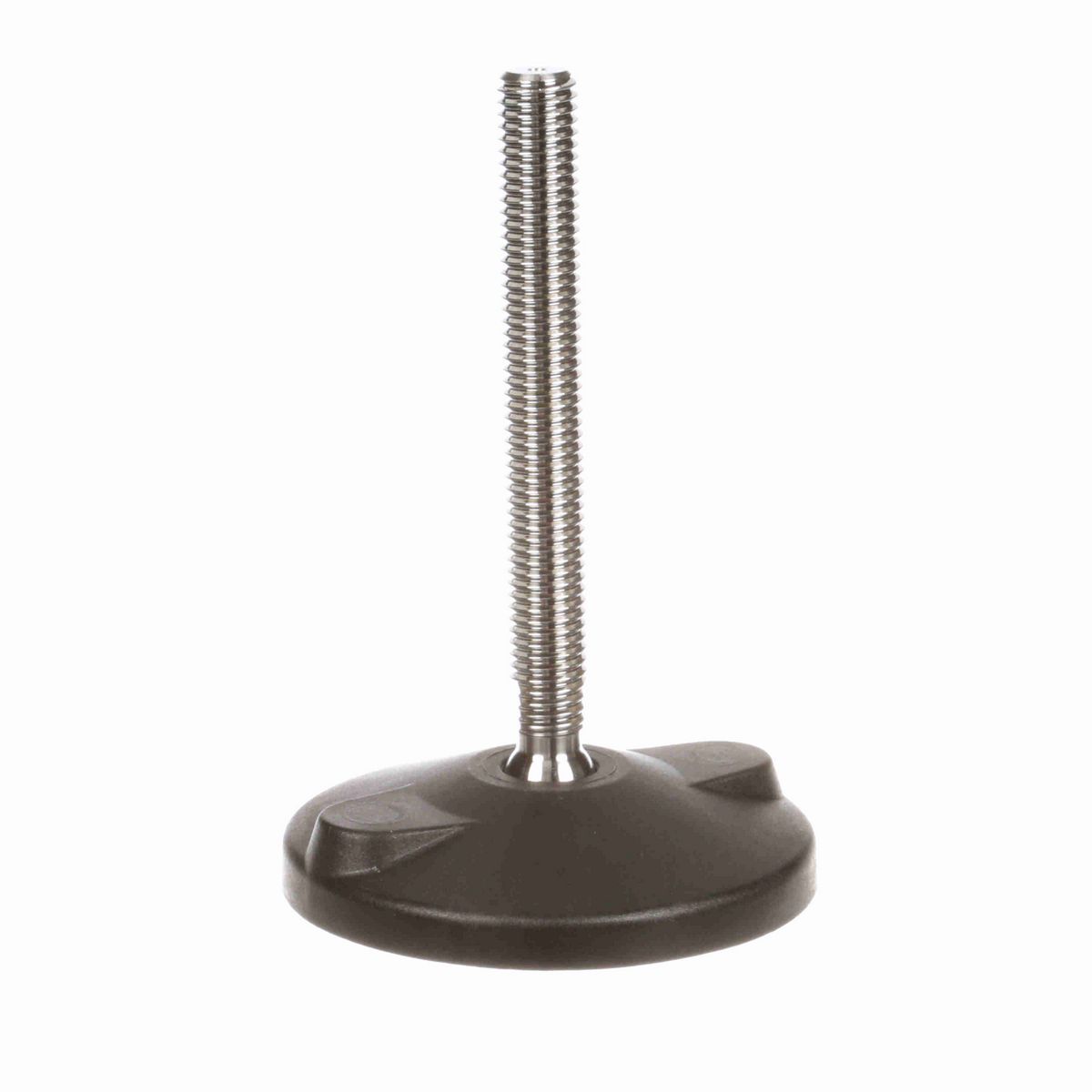 System Plast Fixed Plastic Leveler; Series: VG-511, Base Diameter: 4, Spindle Length: 4.6-in, Thread: 5/8-11 - VG-511-04-S58-L5T