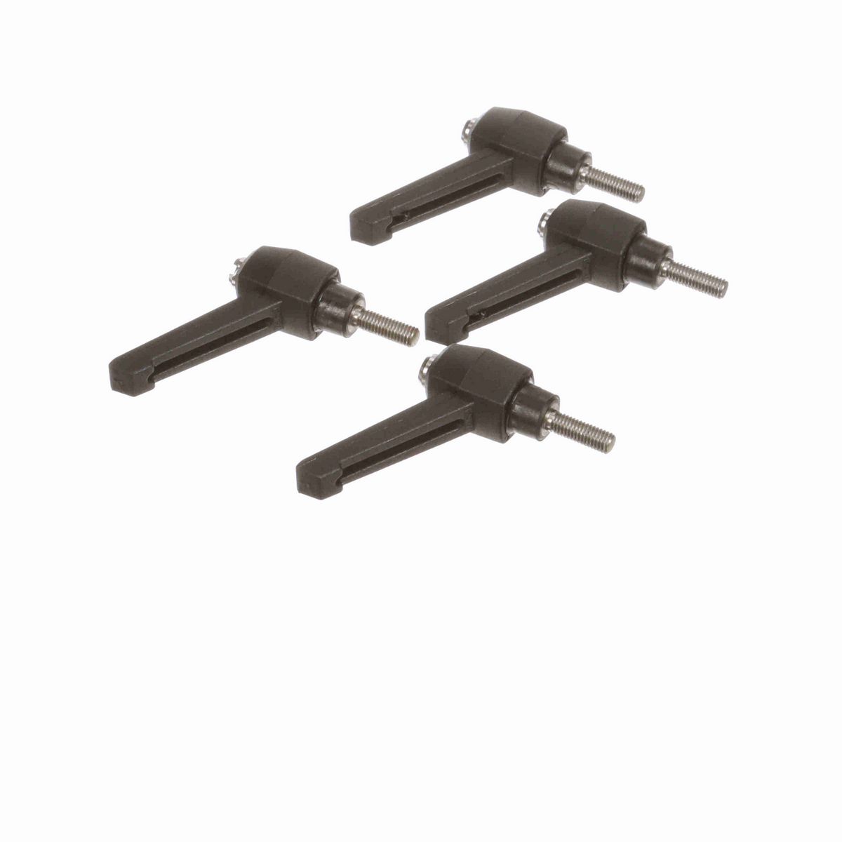 System Plast Ratchet Handle (Male); Thread: M5 x .08, Handle Length: 1.63-in Stud Length: 0.59-in, Color: Black - RH-10-BK-MSM5-15