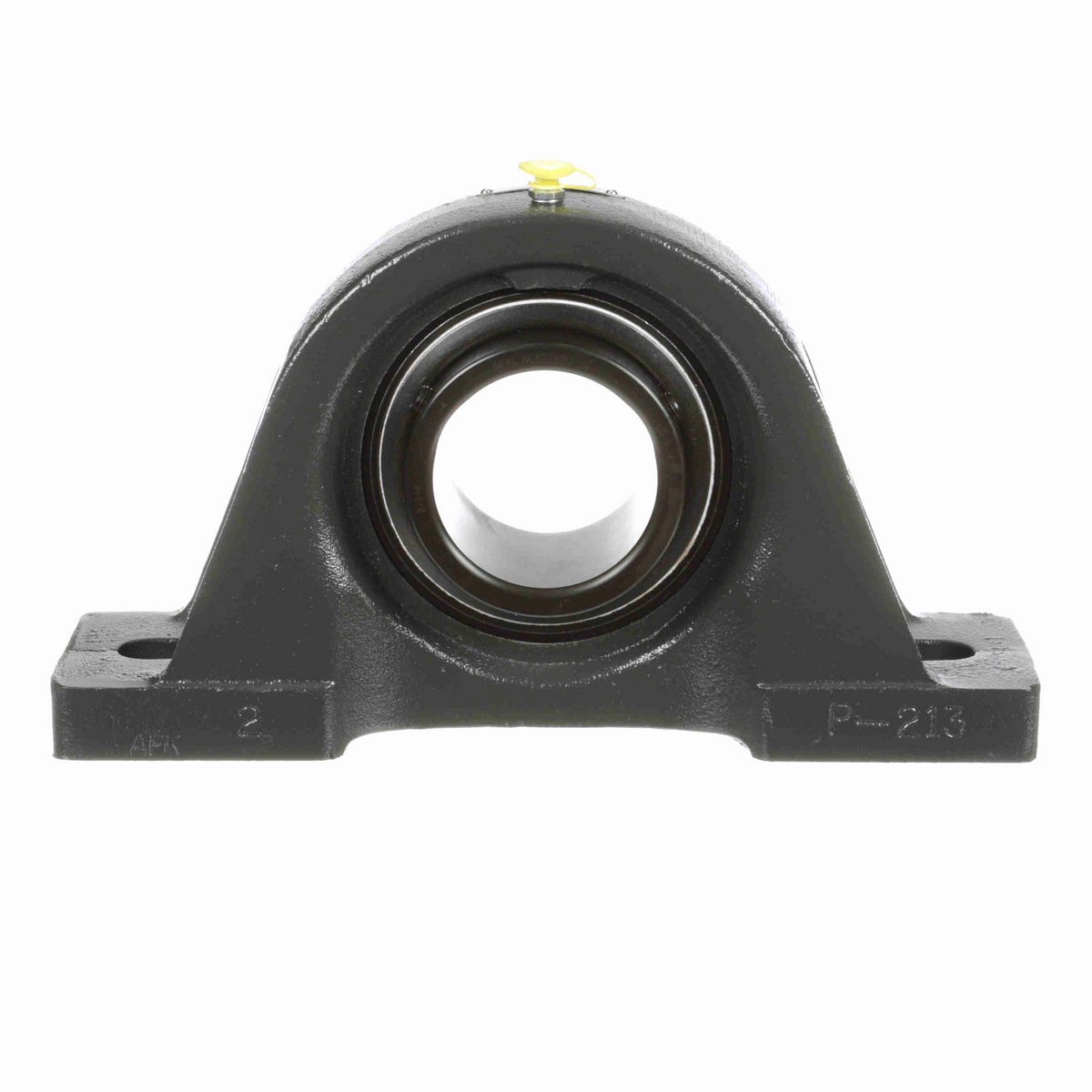 Sealmaster Mounted Cast Iron Two Bolt Pillow Block Ball Bearing - 52100 Bearing Steel, Black Oxided - Setscrew Lock - SP-46