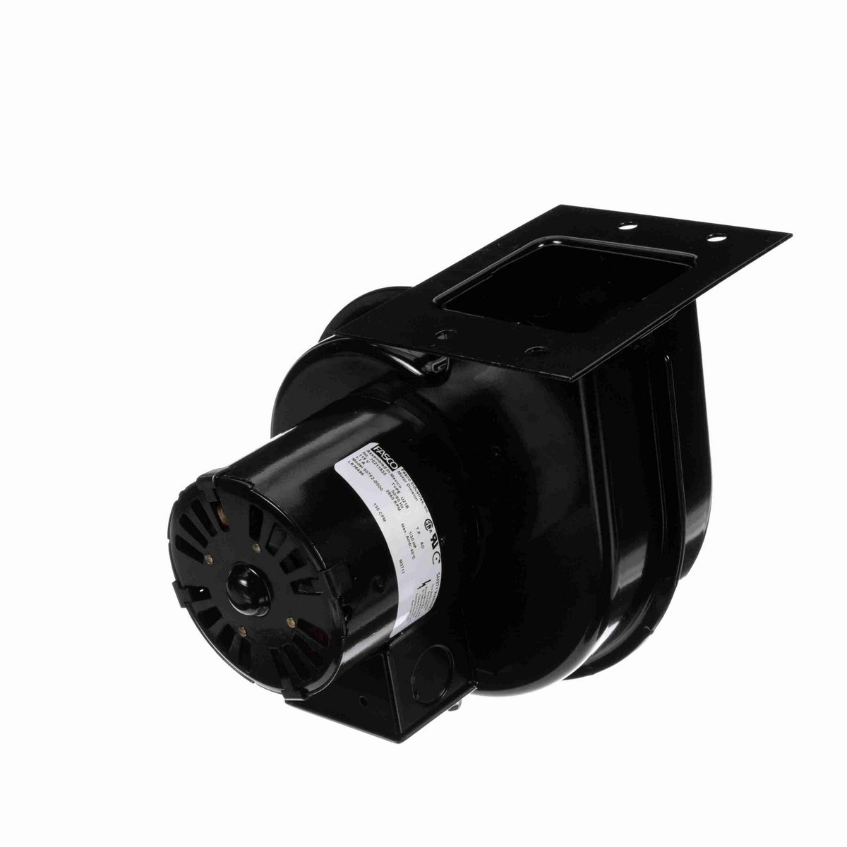 FASCO Square Outlet Shaded Pole Centrifugal Blower, 115 Volts, Flange: Yes - 50752-D500