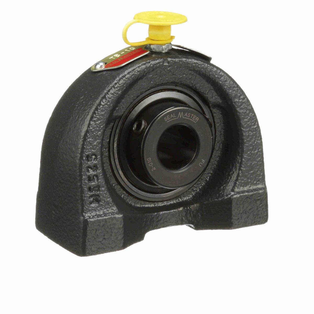 Sealmaster Mounted Cast Iron Tapped Base Pillow Block Ball Bearing - 52100 Bearing Steel, Black Oxided - Setscrew Lock - TB-10