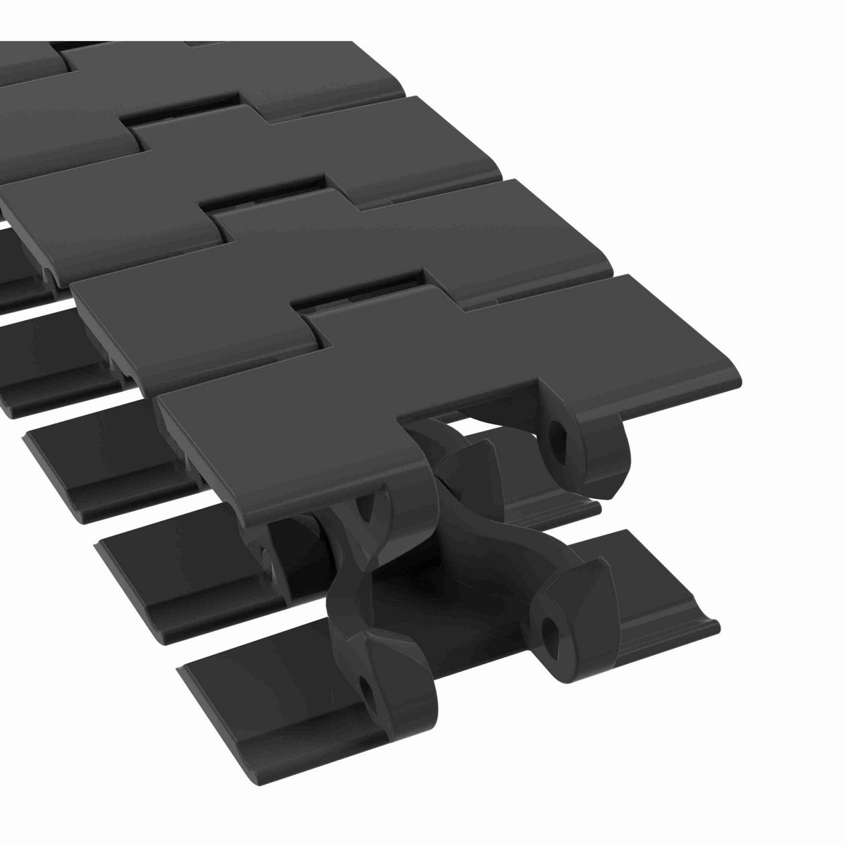 Rexnord 880B Side-flexing Solid Top, Material: Black Melt Resistant, Width: 3.25in, Pitch: 1.5in - 81413121