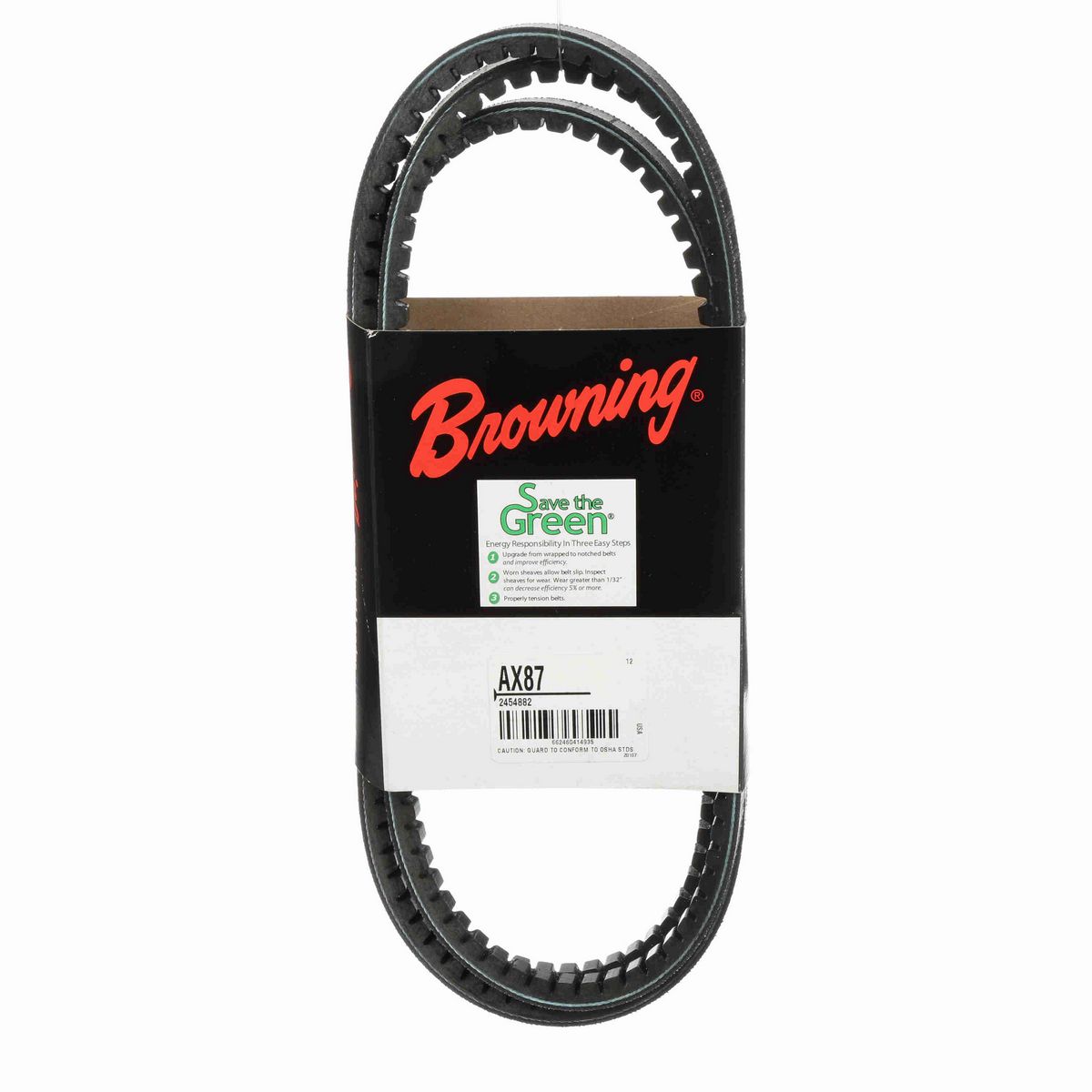 Browning EPDM Notched Belt 98% Efficient - AX87