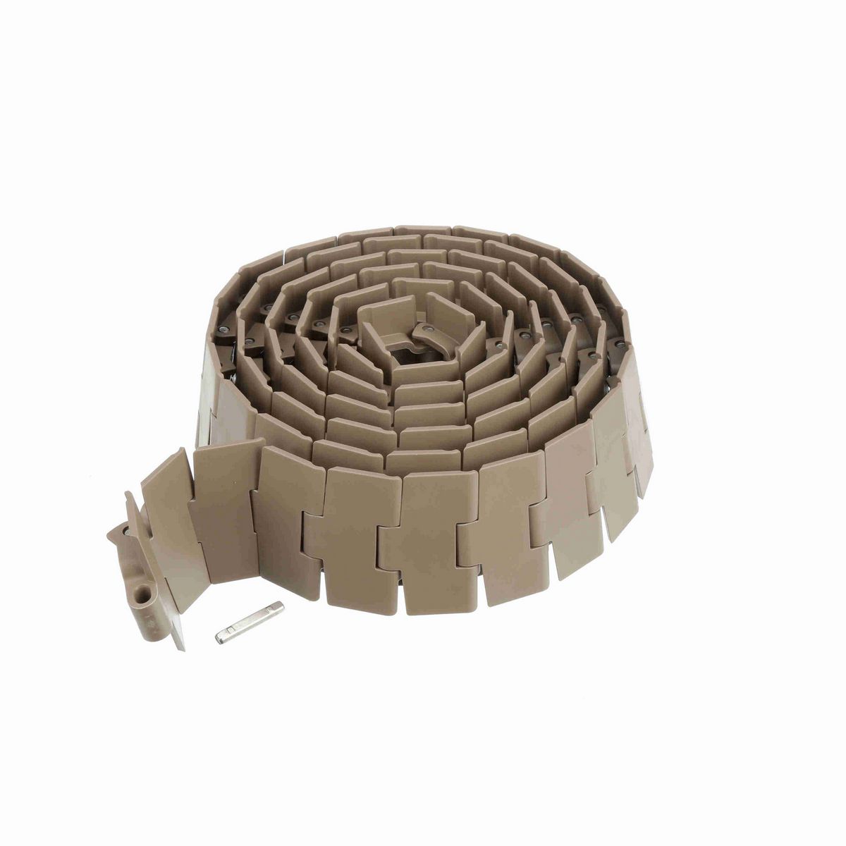 System Plast 880B Side-flexing Solid Top, Material: Tan Low Friction, Width: 3.5in, Pitch: 1.5in - LF880-K350