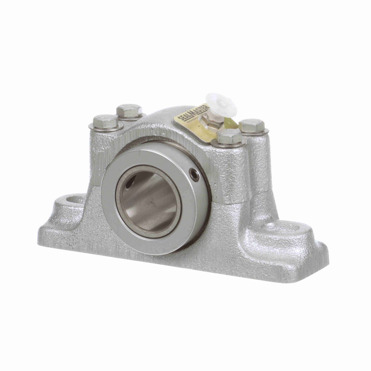 Sealmaster Mounted Flouropolymer Coated Cast Iron Two Bolt Pillow Block Tapered Roller - 52100 Bearing Steel - Double Collar Mount Lock - Corrosion Resistant - RPB 104-C2 CR