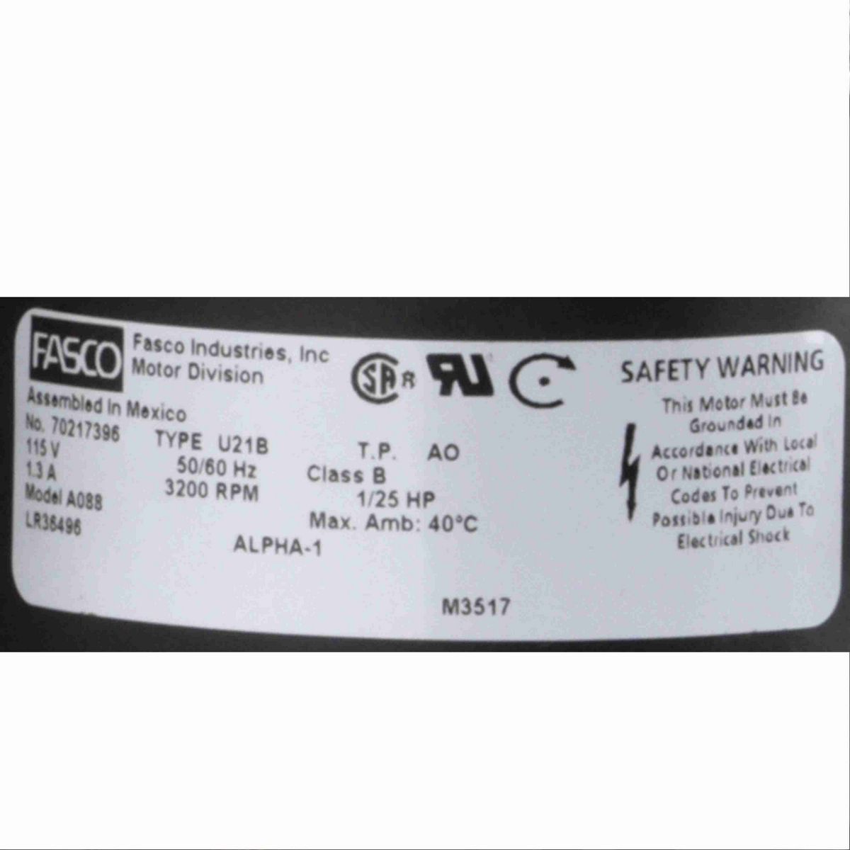 FASCO Round Outlet Shaded Pole OEM Replacement Draft Inducer Blower, 115 Volts, Flange: No - A088