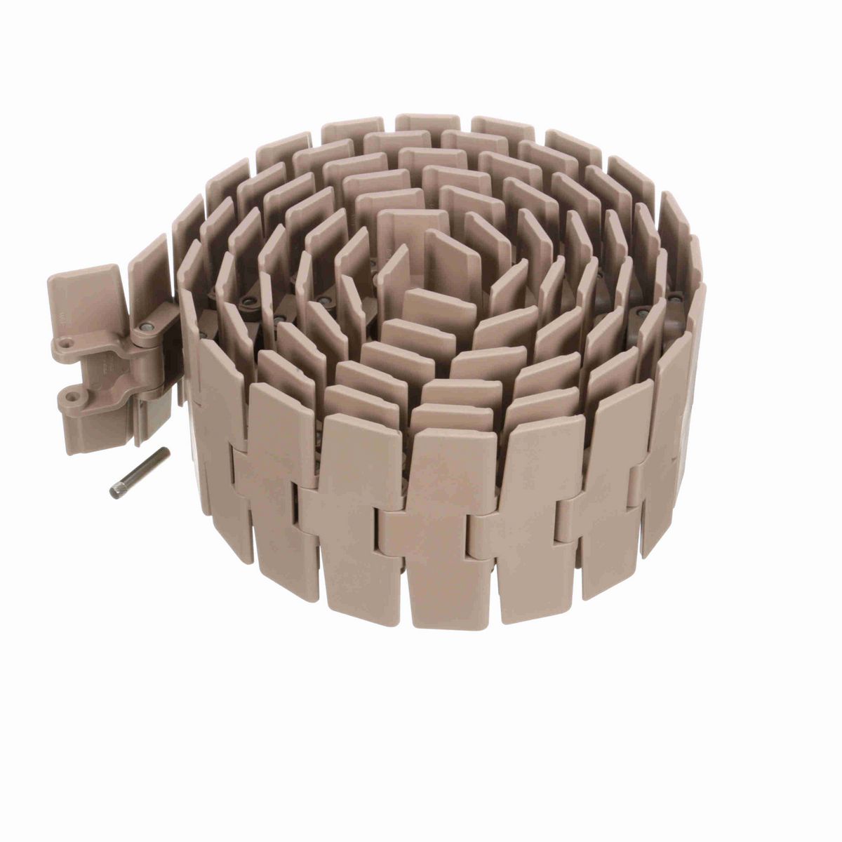 System Plast 879M Side-flexing Solid Top, Material: Tan Low Friction, Width: 4.5in, Pitch: 1.5in - LF879M-K450