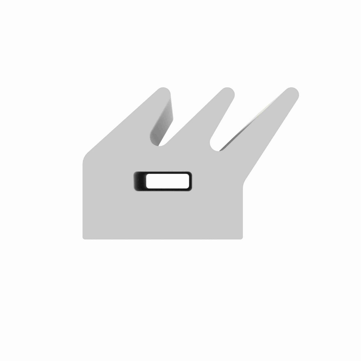 Rexnord Loose 1.23 Inch Wide White Jaw Shaped SideGrip™ Gripper in Neoprene 40 Shore A Material - 114-882-2