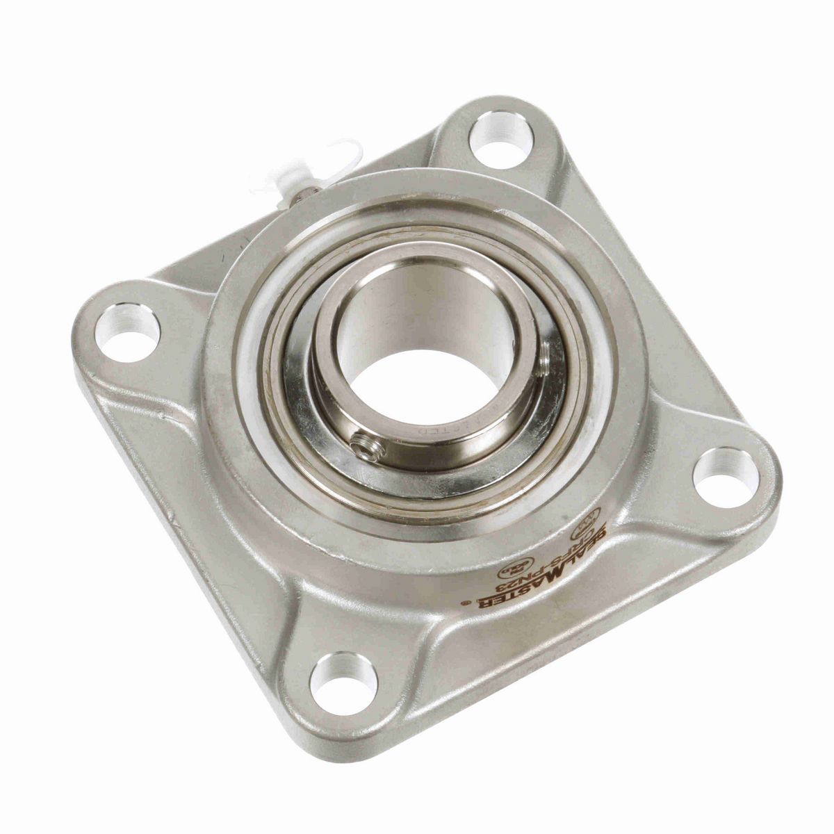 Sealmaster Mounted Stainless Steel Four Bolt Flange Ball Bearing - 52100 Bearing Steel, Phosphorus Nickel Coated - Setscrew Lock - Corrosion Resistant - CRFS-PN23