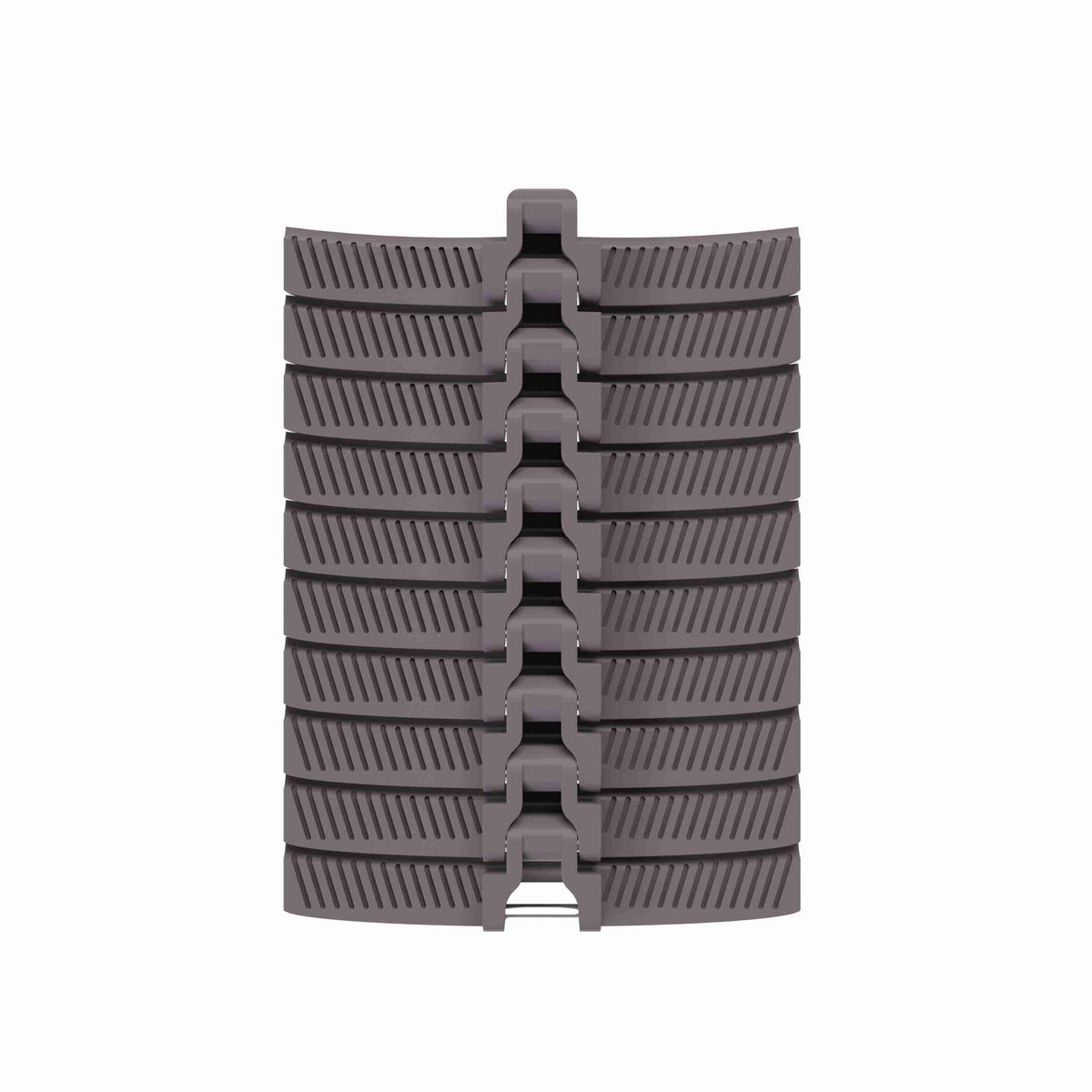 Rexnord 1050 FTLPC Side-flexing Solid Top, Material: Brown High Performance, Width: 7.5in, Pitch: 1in - 81429724