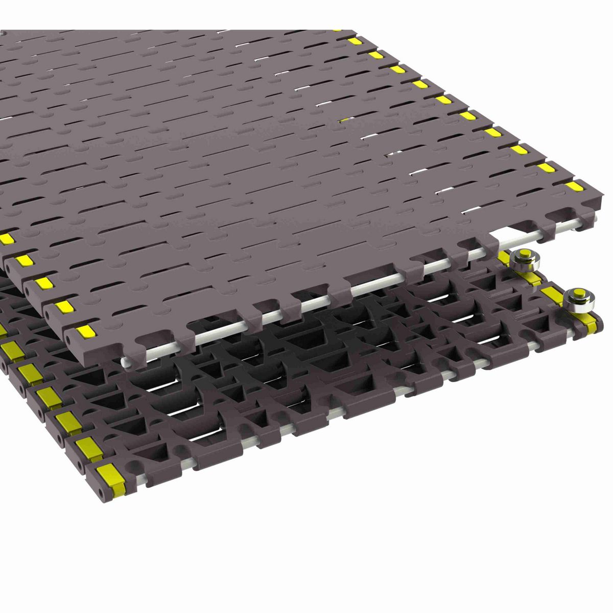 Rexnord 7956B Side-flexing Flush Grid, Material: Brown High Performance, Width: 15in, Pitch: 1.25in - 10324702