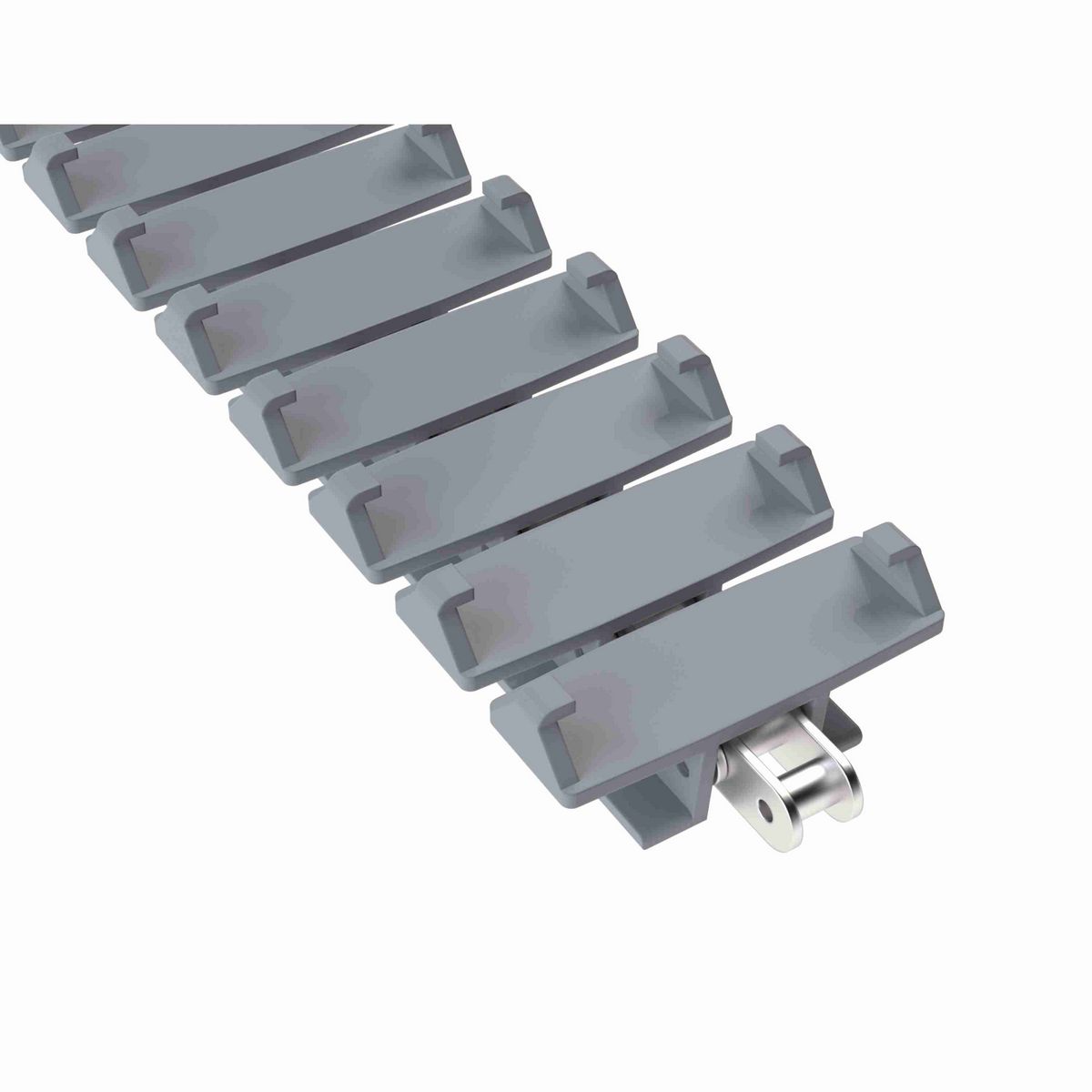Rexnord 1873TAB SideGrip™ Side-flexing, Material: Silver Platinum Series, Width: 3.75in, Pitch: 1.5in - 81430591