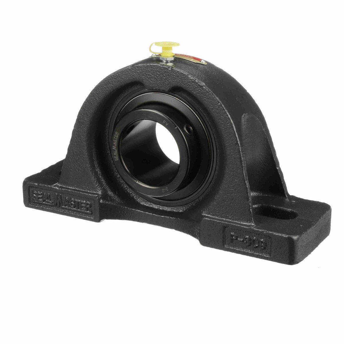 Sealmaster Mounted Cast Iron Two Bolt Pillow Block Ball Bearing - 52100 Bearing Steel, Black Oxided - Setscrew Lock - MP-32