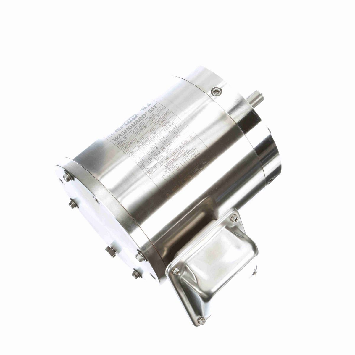LEESON SST Duck™ General Purpose Motor, 0.50 & 0.33 HP, 3 Ph, 60 & 50 Hz, 230/460 & 190/380 V, 3600 & 3000 RPM, 56C Frame, TENV - 191203.00
