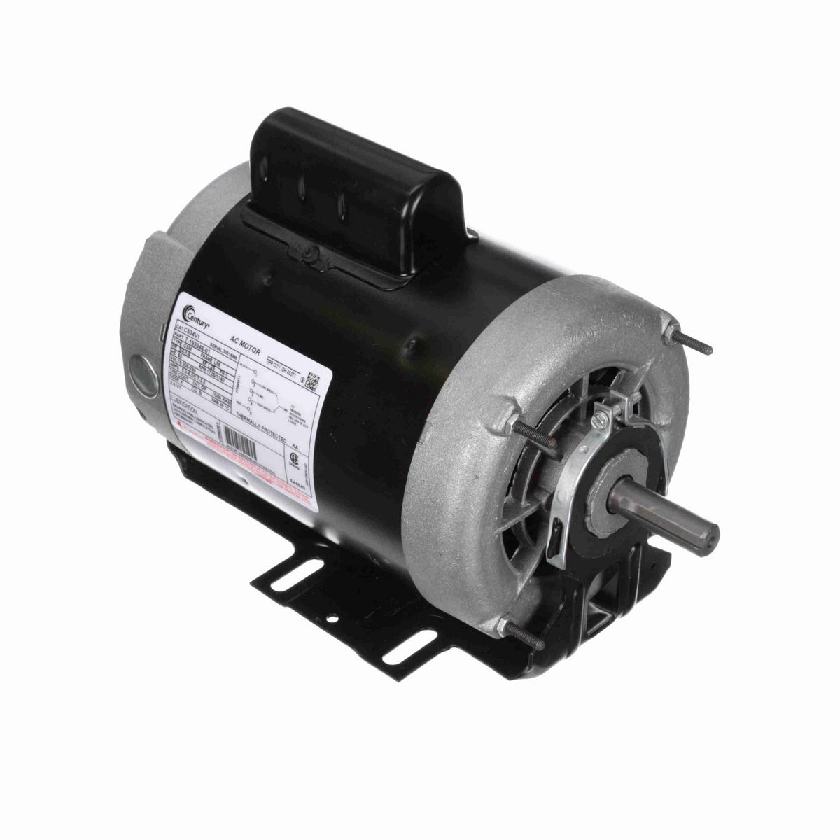 Century Fan and Blower Motor, 3/4-1/4 HP, 1 Ph, 60 Hz, 208-230 V, 1800 RPM, L56 Frame, DP - C534V1