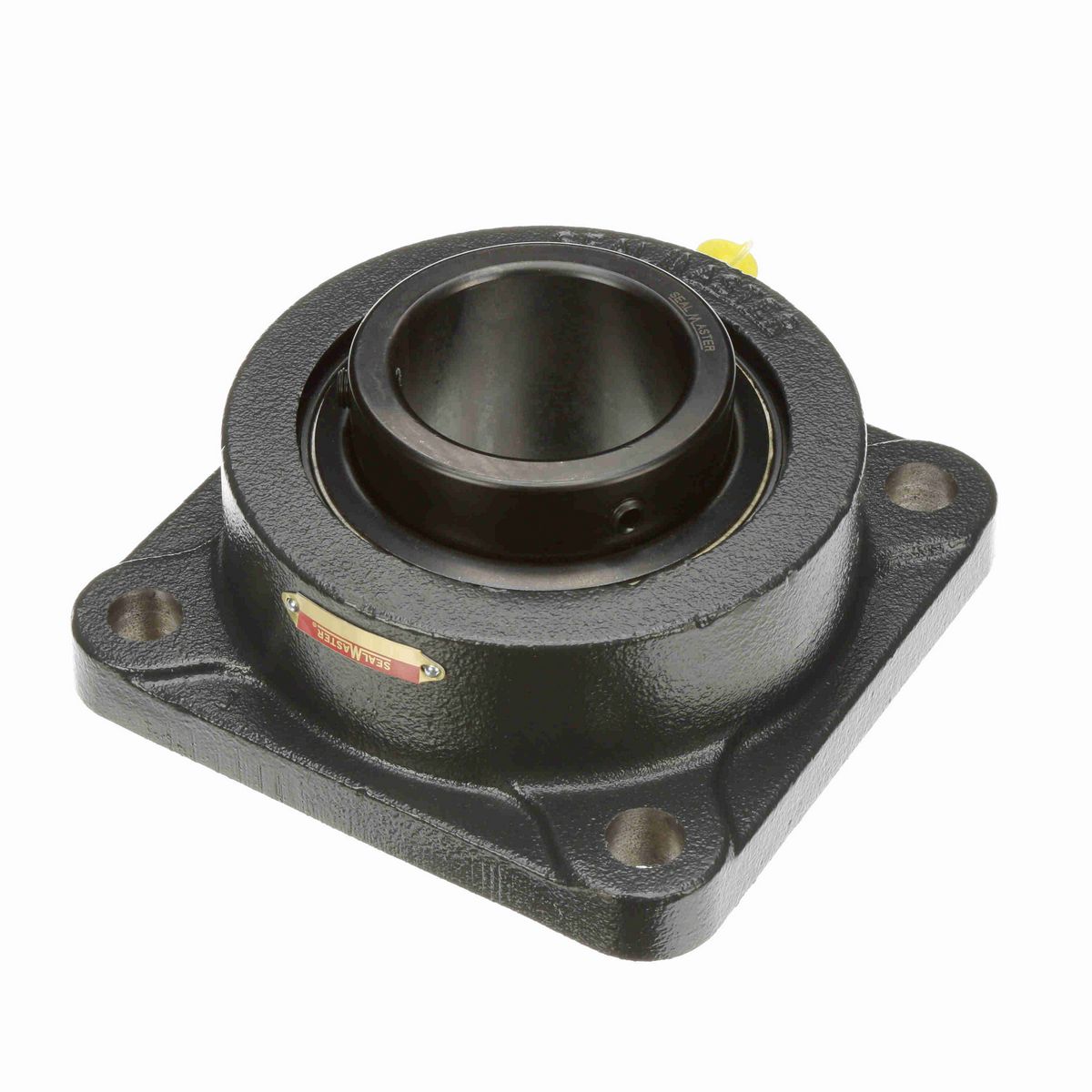 Sealmaster Mounted Cast Iron Four Bolt Flange Ball Bearing - 52100 Bearing Steel, Black Oxided - Setscrew Lock - High Temperature - MSF-47 HT