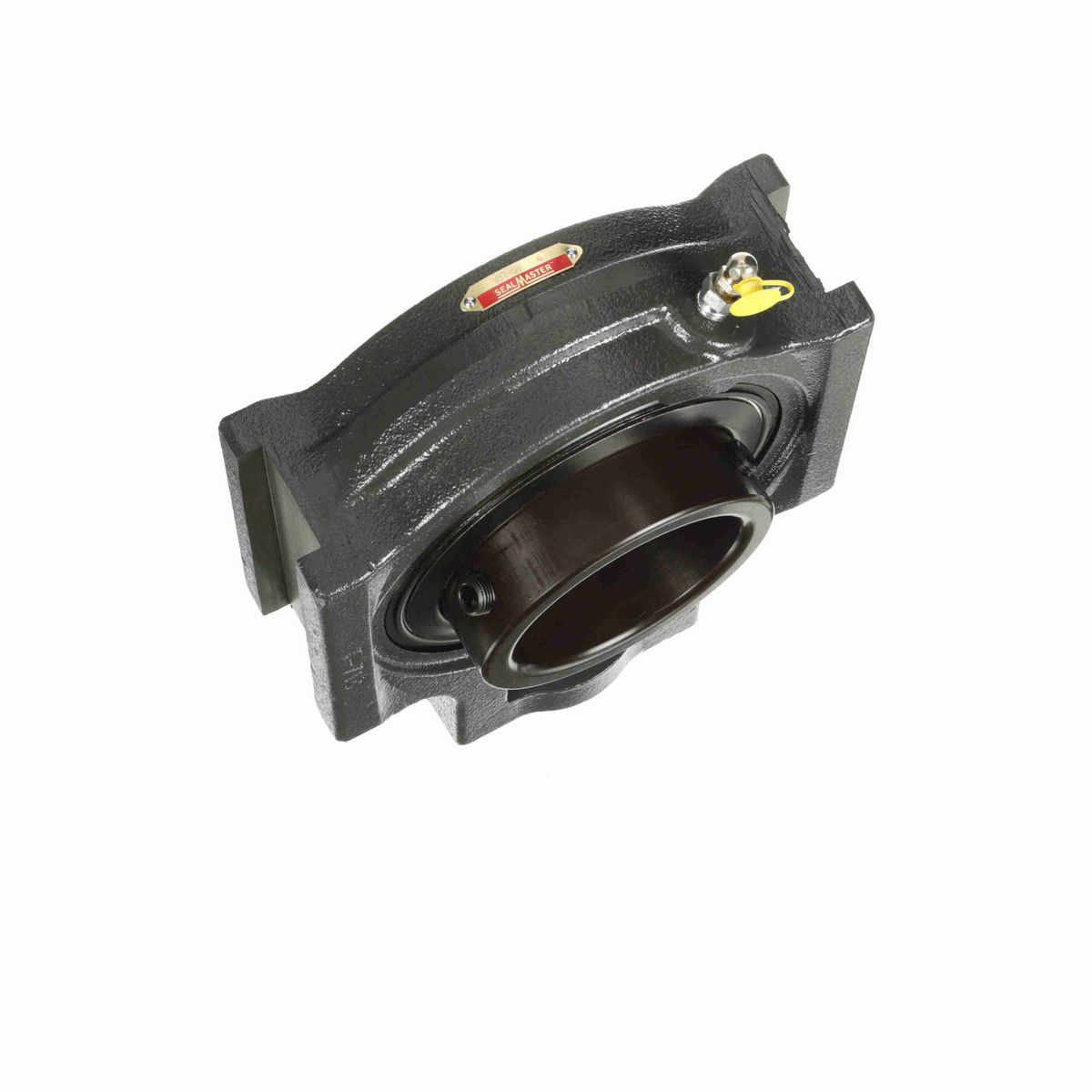 Sealmaster Mounted Cast Iron Wide Slot Take Up Ball Bearing - 52100 Bearing Steel, Black Oxided - Setscrew Lock - MST-64