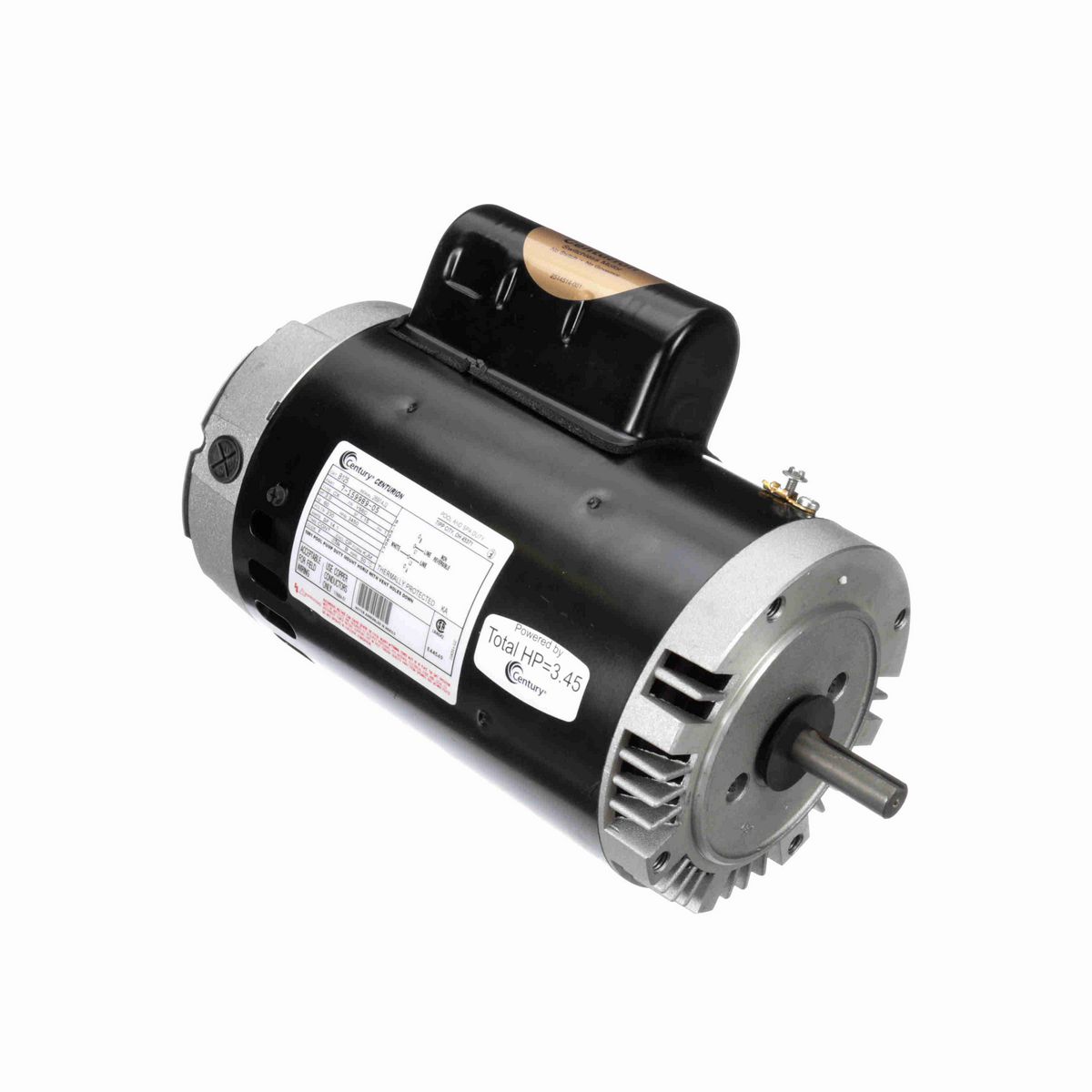 Century Pool Pump Motor, 3.0 HP, 1 Ph, 60 Hz, 230 V, 3600 RPM, Y56C Frame, DP - B125