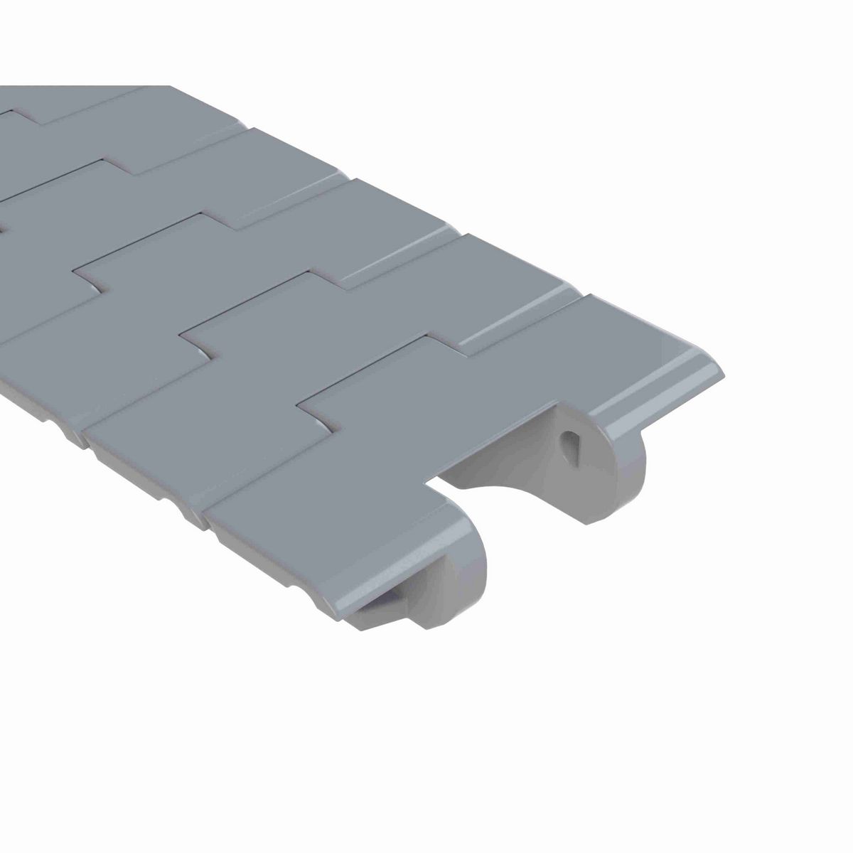 Rexnord 882TAB Side-flexing Solid Top, Material: Silver Platinum Series, Width: 4.5in, Pitch: 1.5in - 81429901