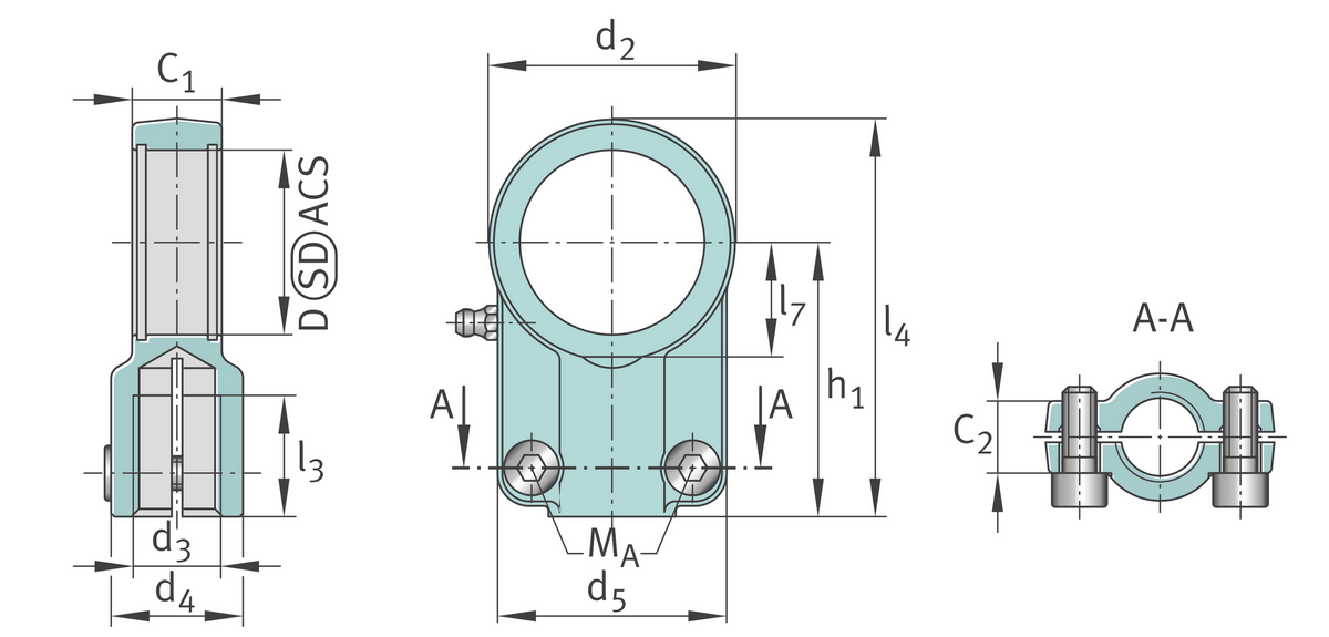 Корпус шарнирной головки KO.GIHNRK40-0860-C