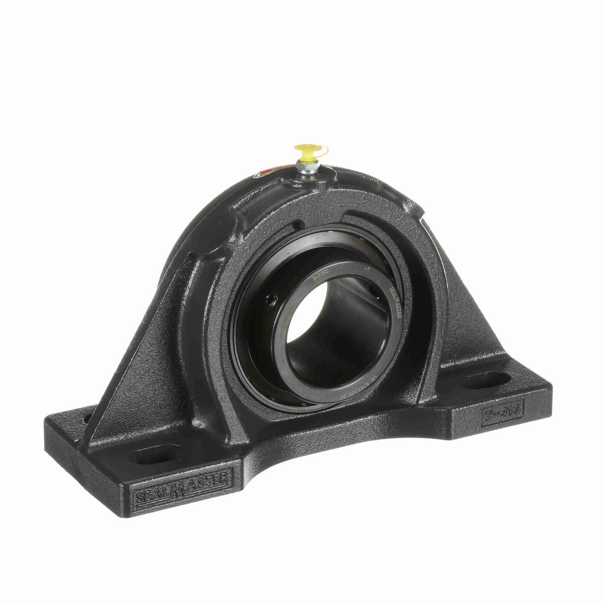 Sealmaster Mounted Cast Iron Four Bolt Pillow Block Ball Bearing - 52100 Bearing Steel, Black Oxided - Setscrew Lock - MFP-47C