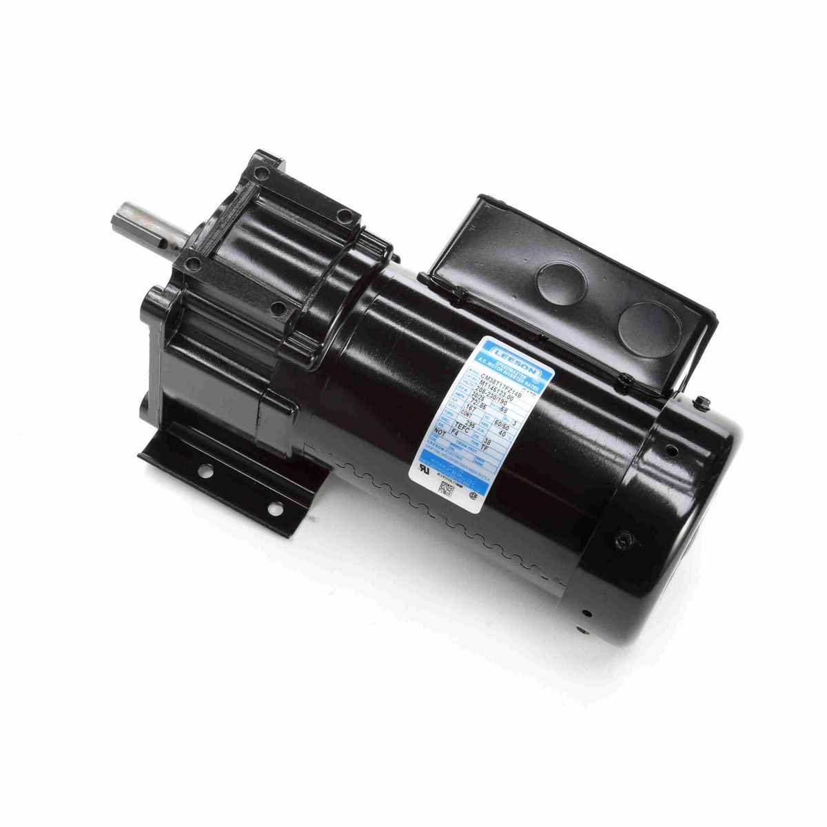 LEESON Parallel Shaft Gearmotor, 0.17 HP, 3 Ph, 208-230/190 V, 60/50Hz, 30 RPM, 38 Frame, TEFC - M1145123.00