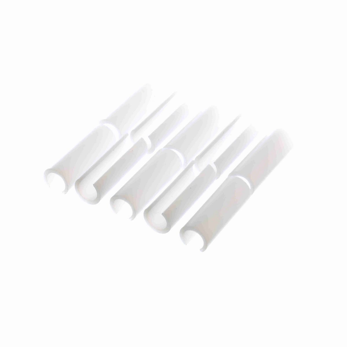 System Plast Round Bar Cover: 0.84"W X 0.84"H X 2.3"L White UHMW-PE - VF-CRP5-325