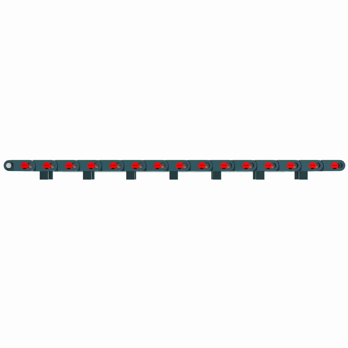 Rexnord 1005FT Straight Running Solid Top, Material: Green Low Friction Acetal, Width: 85mm, Pitch: 1in - 877.01.10