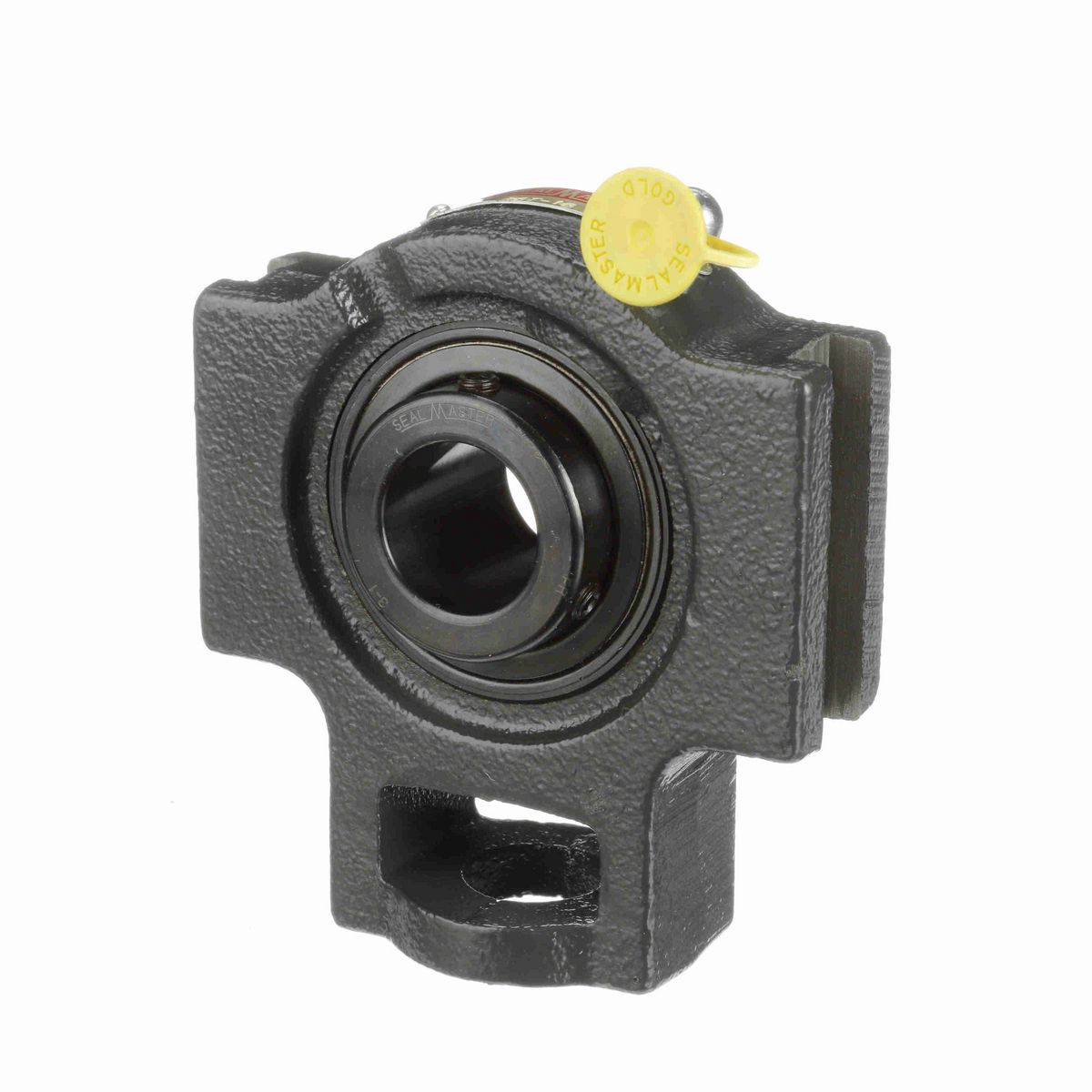 Sealmaster Mounted Cast Iron Wide Slot Take Up Ball Bearing - 52100 Bearing Steel, Black Oxided - Setscrew Lock - MST-16