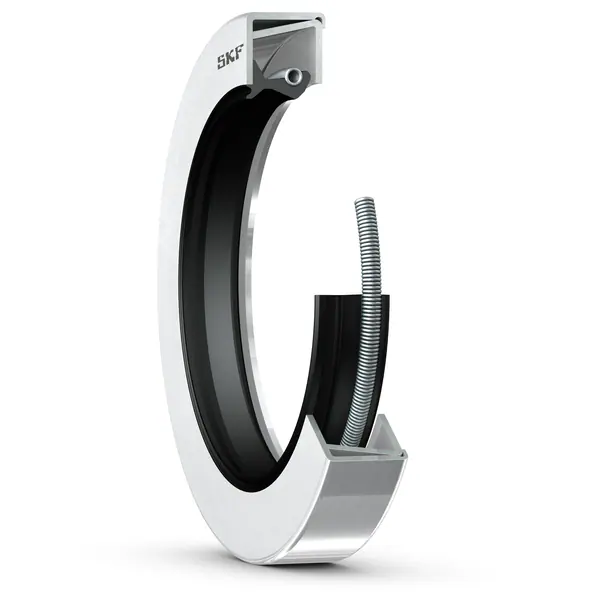 Манжетное уплотнение с двойным металлическим корпусом, кромкой SKF Wave и вспомогательной бесконтактной кромкой, для жидкой или пластичной смазки SKF 17675