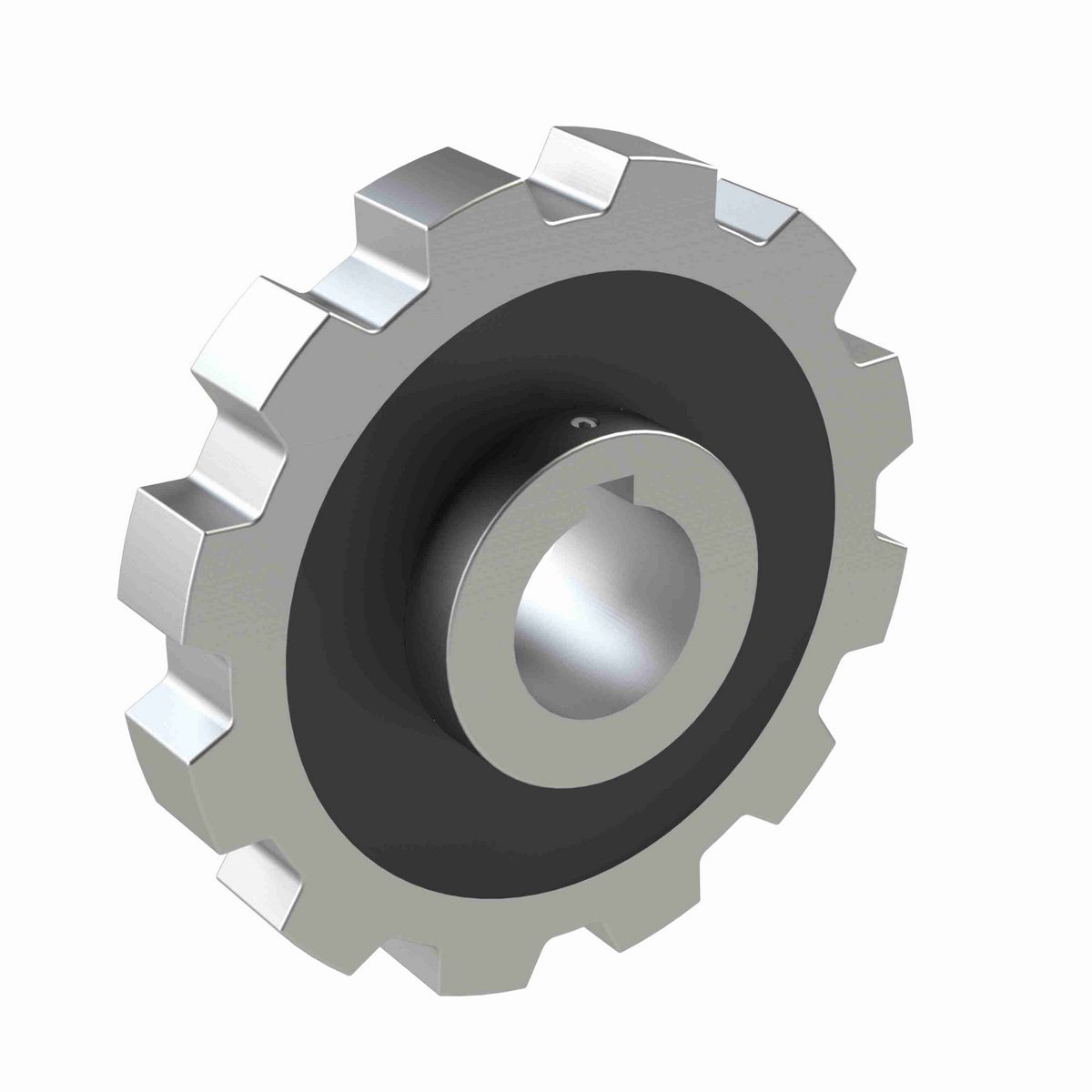 Rexnord 882 Series Solid One Piece Cast Iron Sprocket with 12 Teeth and a 1in Round Shaft-Ready Bore with Keyway & Setscrew - 401-325-4
