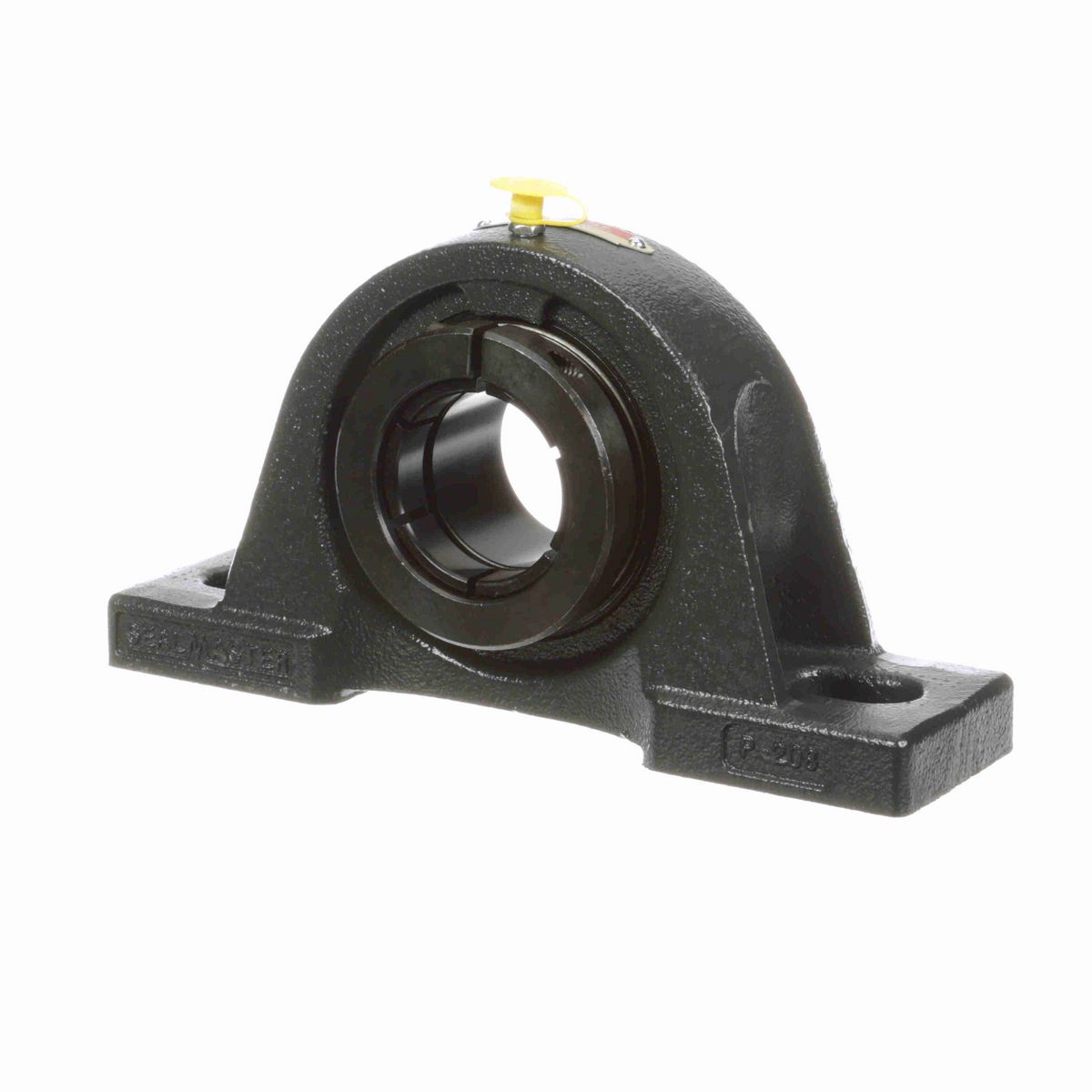 Sealmaster Mounted Cast Iron Two Bolt Pillow Block Ball Bearing - 52100 Bearing Steel, Black Oxided - Concentric Lock - SP-28T