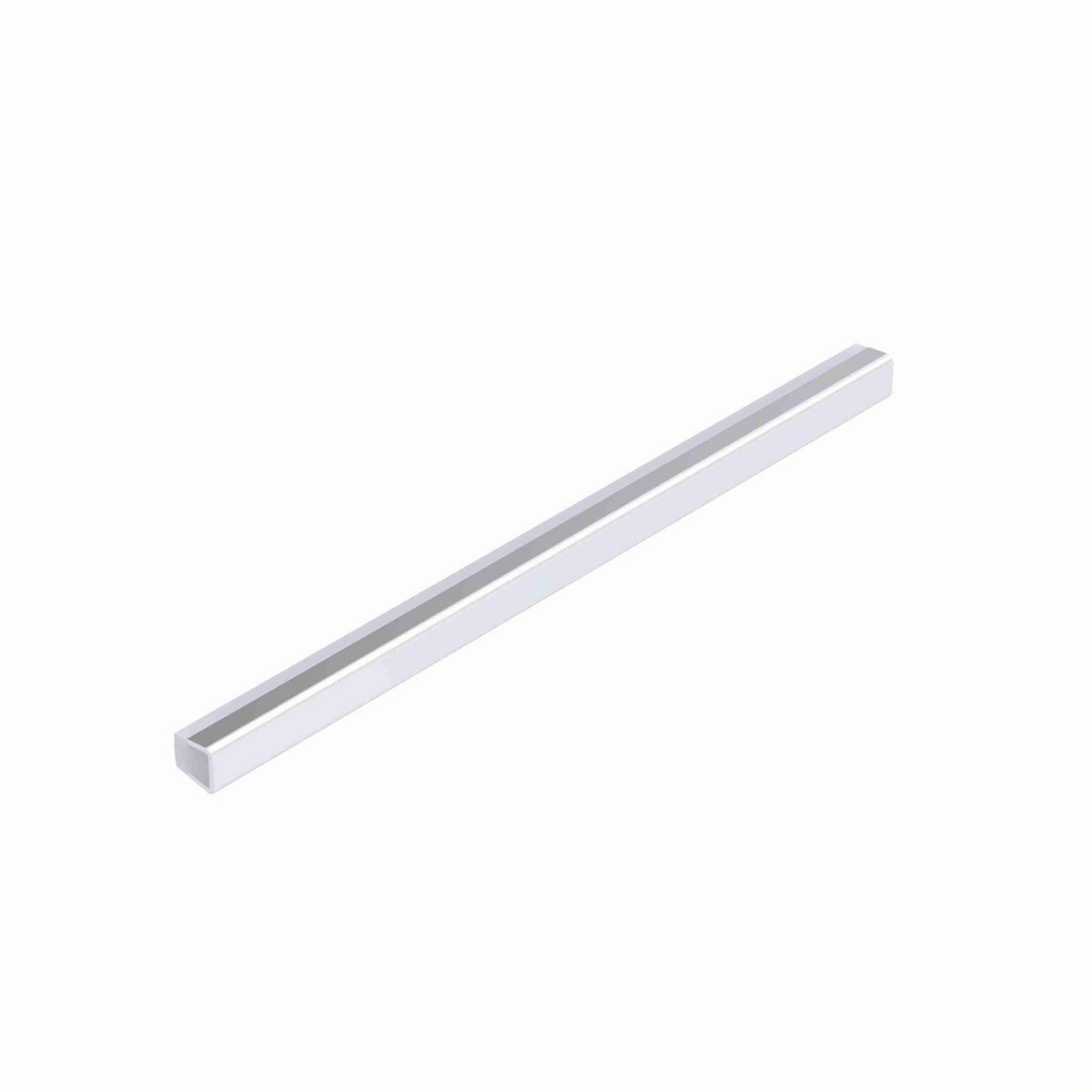 System Plast Modified Flat Guide Rail: 0.67"W X 0.67"H X 240"L White UHMW-PE - VG-SSMS-20