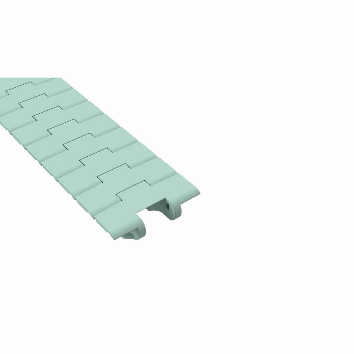 Rexnord 882TAB Side-flexing Solid Top, Material: Heat Stabilized (Green), Width: 4.5in, Pitch: 1.5in - 81434222