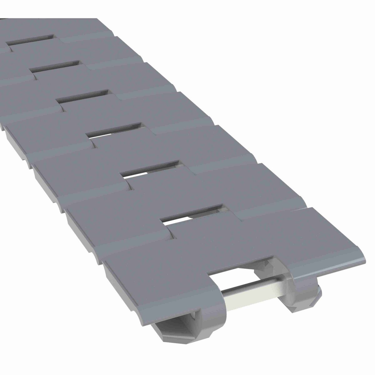 Rexnord 879TAB Side-flexing Solid Top, Material: Silver Platinum Series™ X, Width: 3.25in, Pitch: 1.5in - 10288392