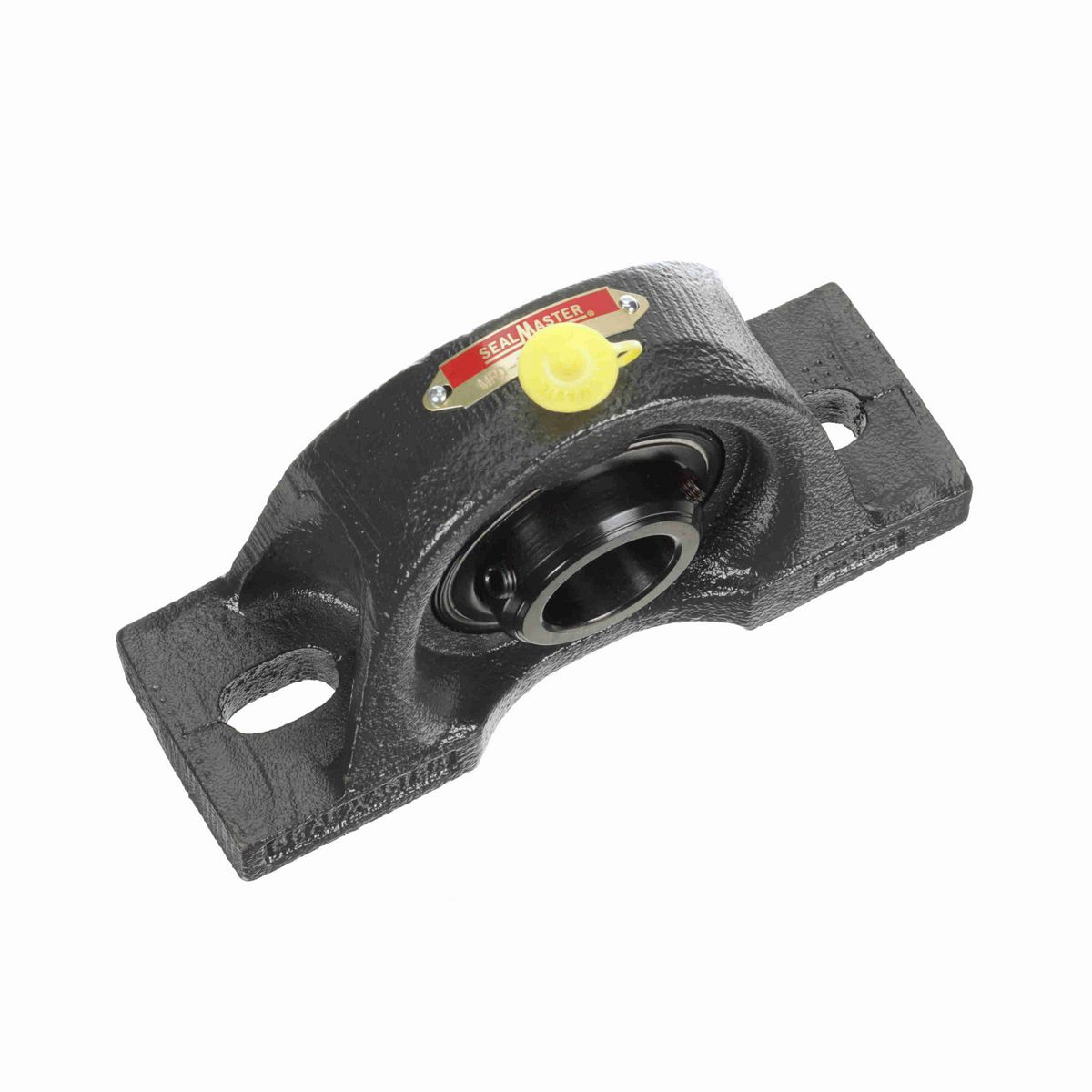 Sealmaster Mounted Cast Iron Two Bolt Pillow Block Ball Bearing - 52100 Bearing Steel, Black Oxided - Double Setscrew Lock - MPD-19