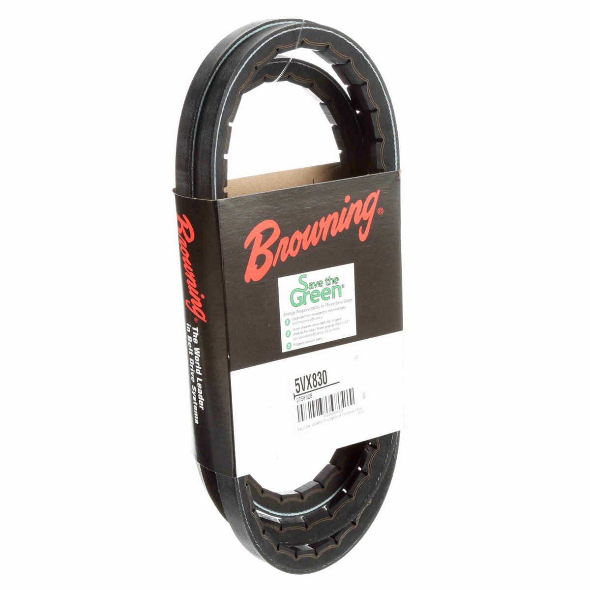 Browning EPDM Notched Belt 98% Efficient - 5VX830
