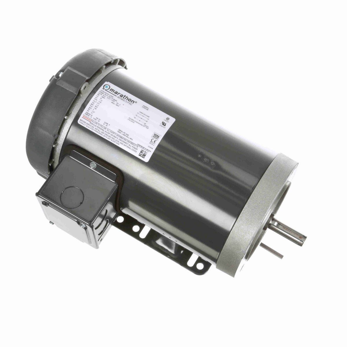 LEESON General Purpose Motor, 1.50 HP, 3 Ph, 60 Hz, 575 V, 1800 RPM, 56HC Frame, TEFC - K722A