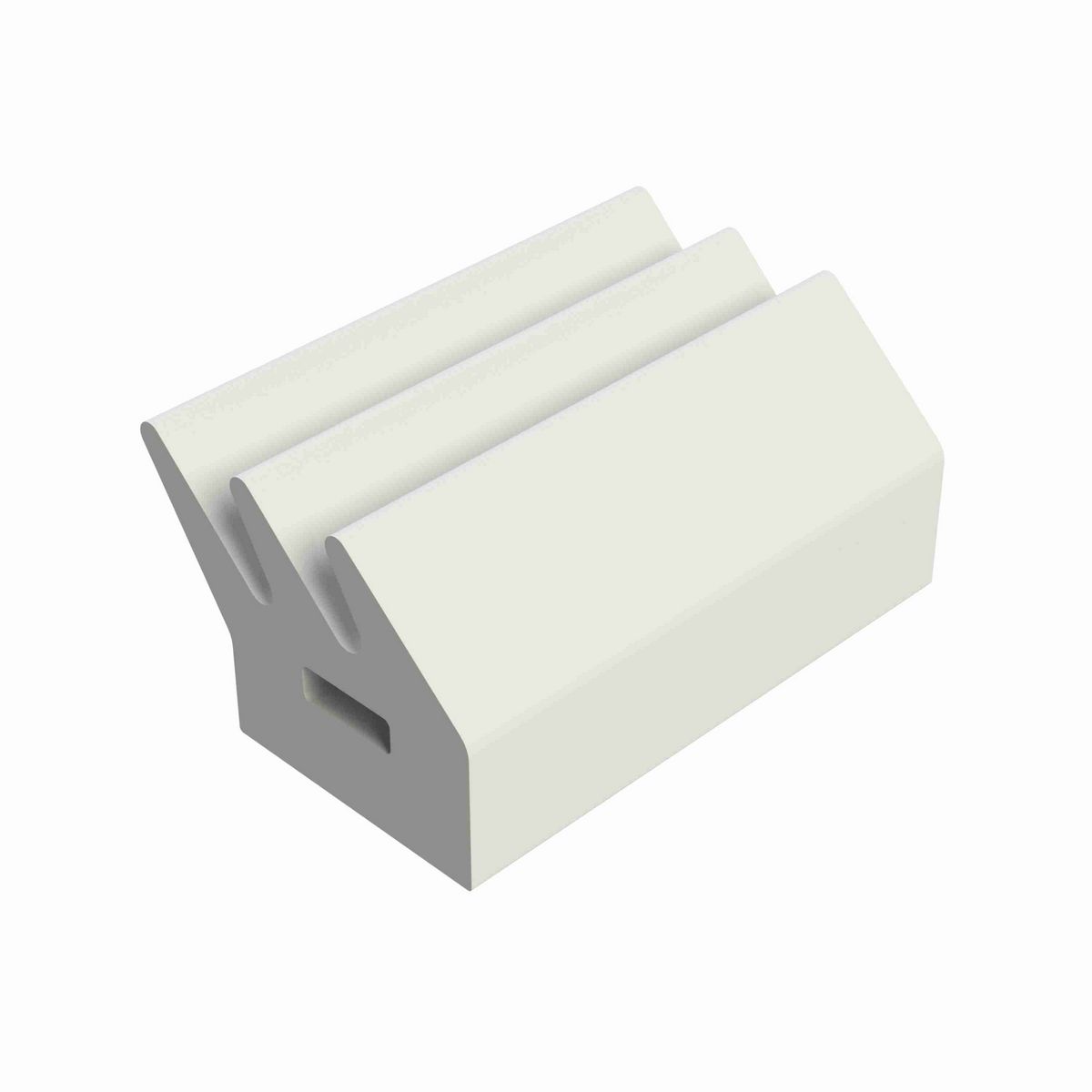 Rexnord Loose 1.23 Inch Wide White Jaw Shaped SideGrip™ Gripper in Neoprene 40 Shore A Material - 114-882-2