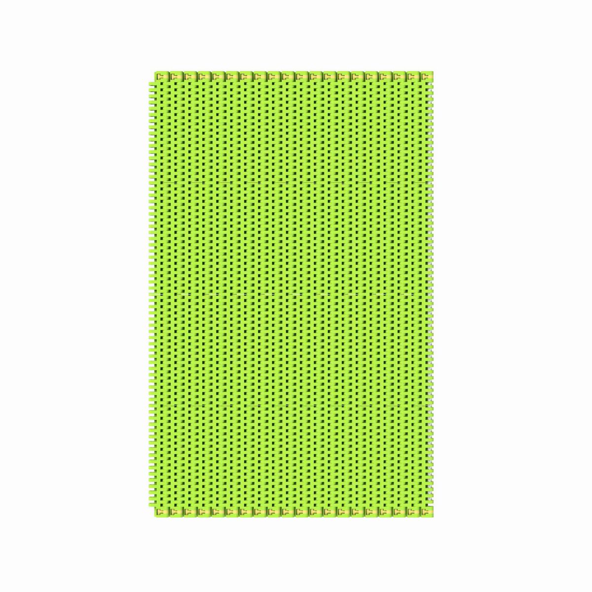 Rexnord 8505 Straight Running Solid Top, Material: Bright Lime-Green Dry PET Low Friction, Width: 24in, Pitch: 0.75in - 10703744