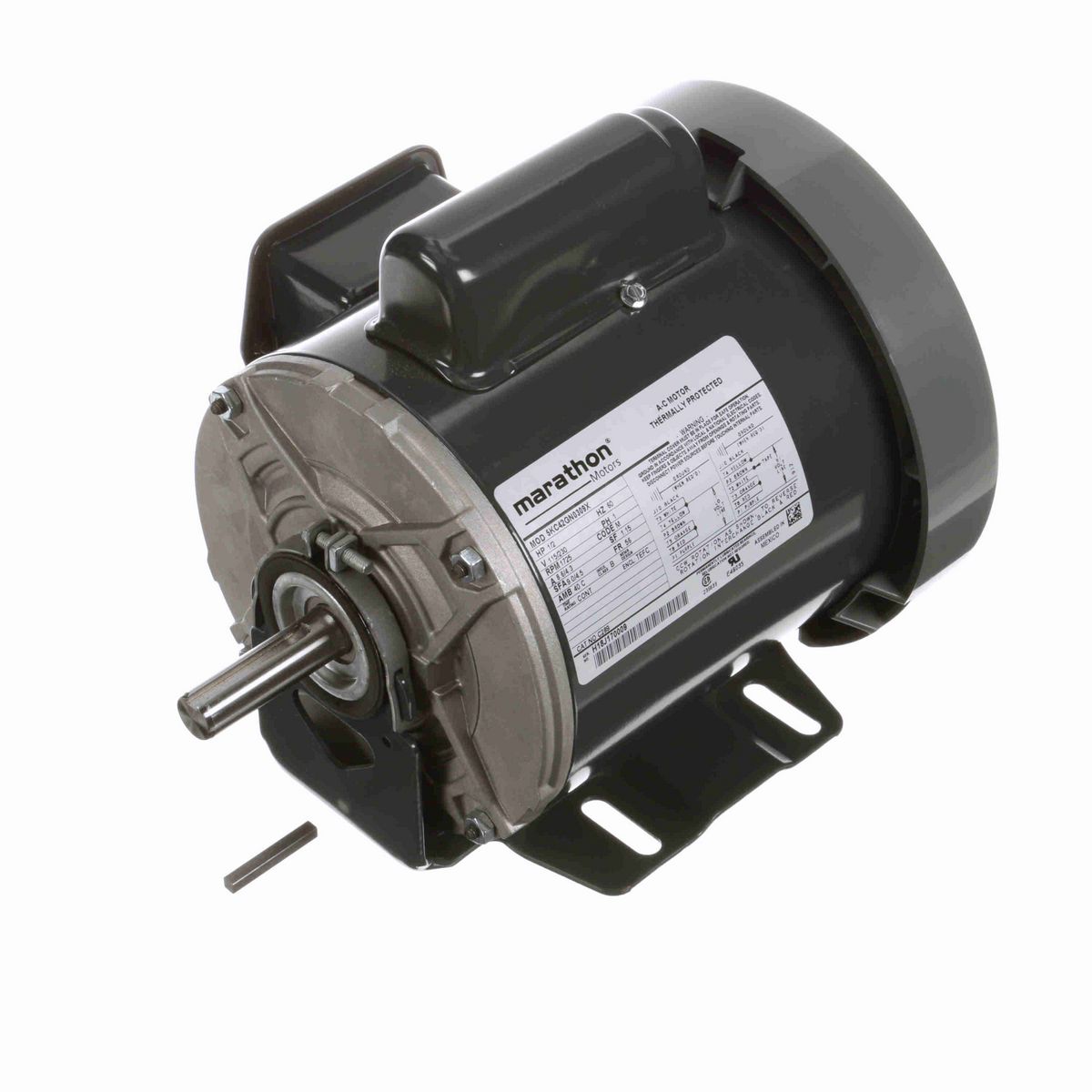 LEESON General Purpose Motor, 0.50 HP, 1 Ph, 60 Hz, 115/230 V, 1800 RPM, 56 Frame, TEFC - C289
