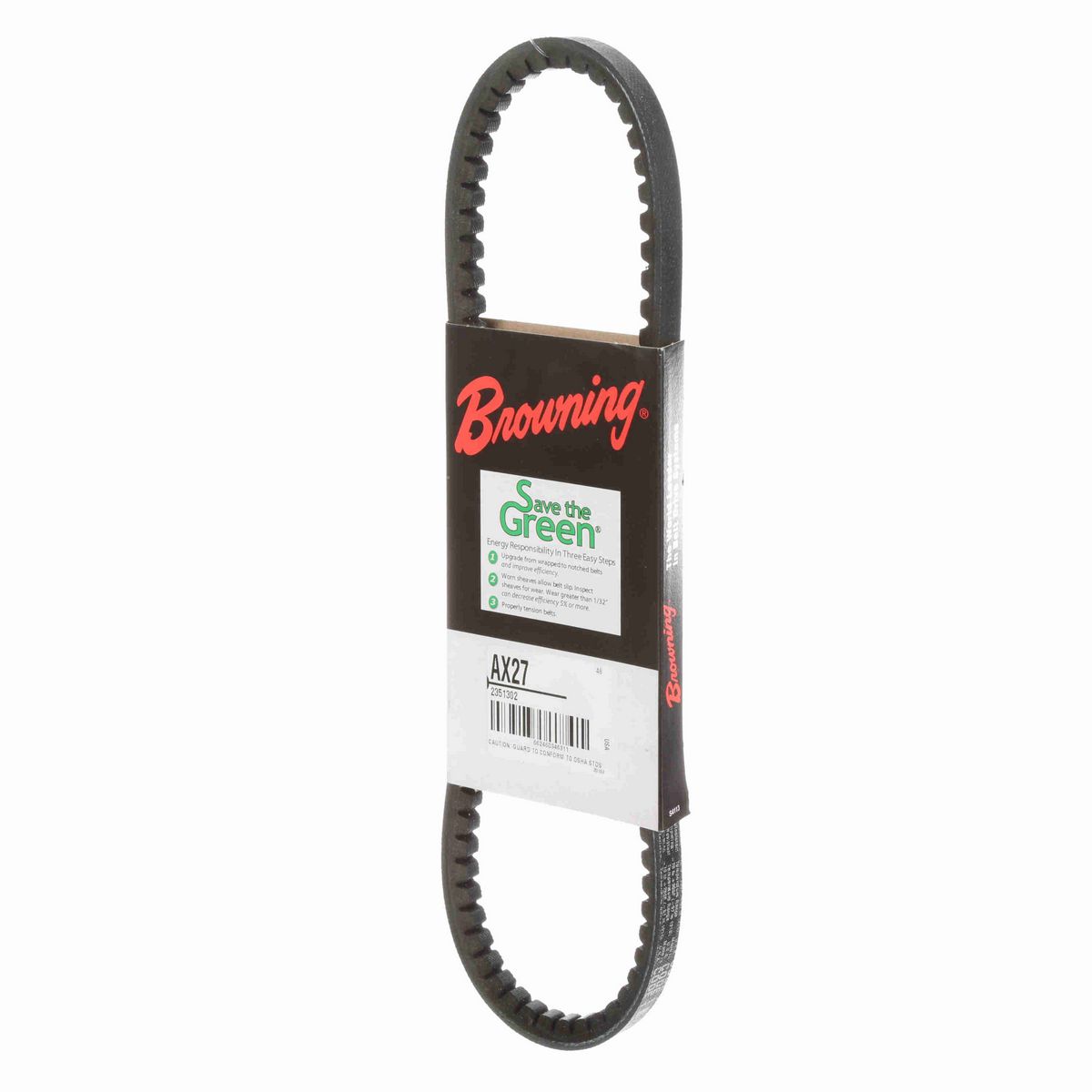 Browning EPDM Notched Belt 98% Efficient - AX27