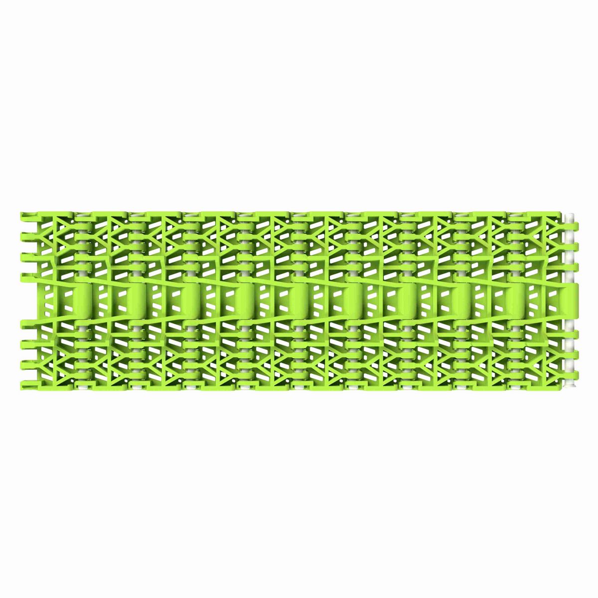 Rexnord 1001FG Straight Running Flush Grid, Material: Bright Lime-Green Dry PET Low Friction, Width: 84mm, Pitch: 1in - 876.38.64