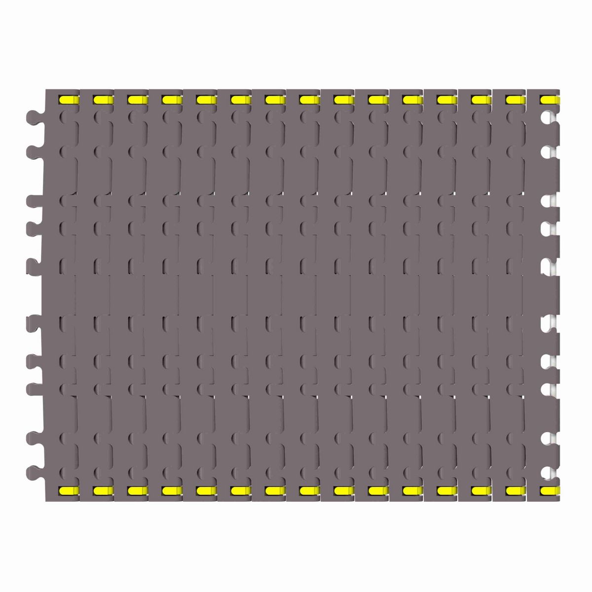 Rexnord 7956B Side-flexing Flush Grid, Material: Brown High Performance, Width: 15in, Pitch: 1.25in - 81450351