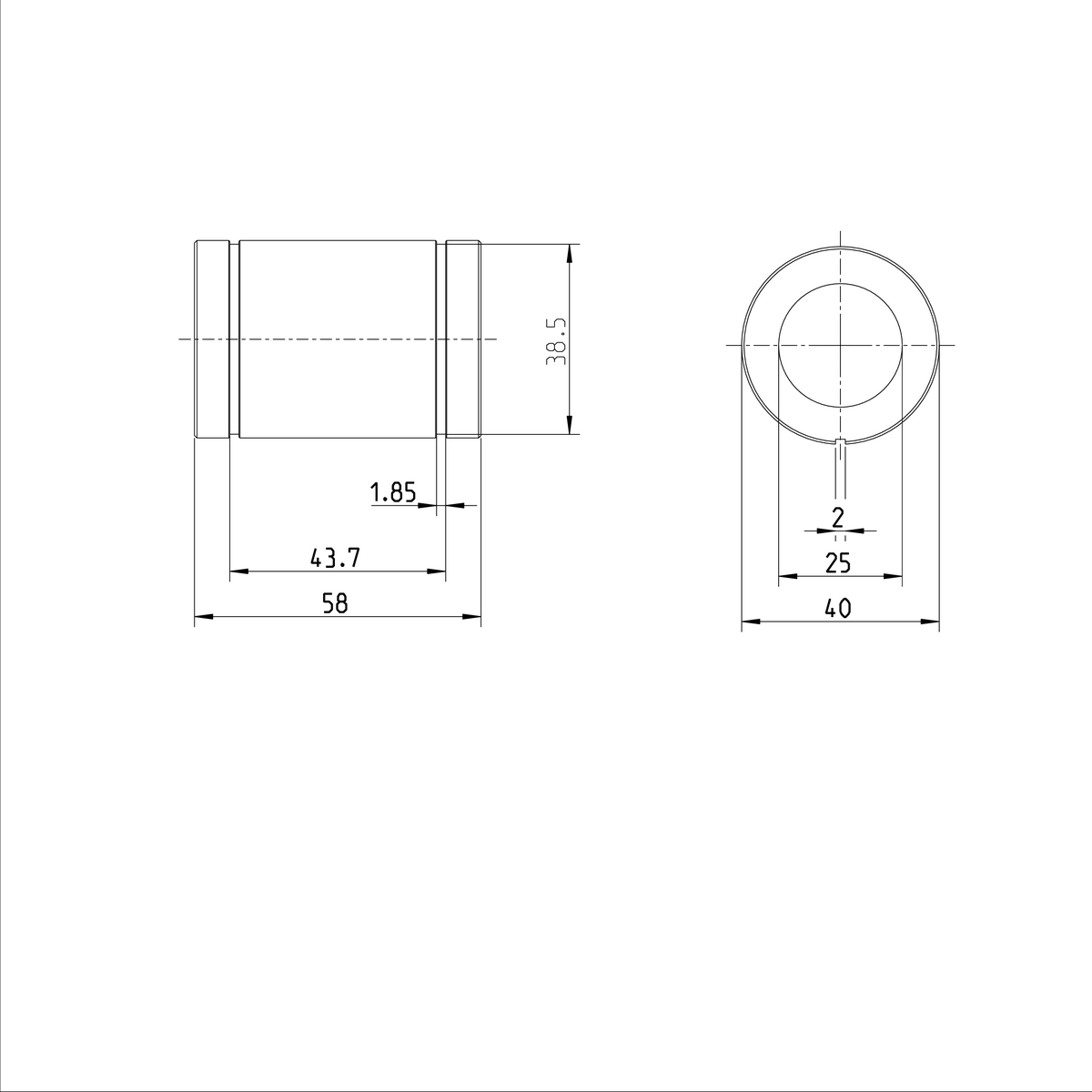 Стандартная линейная втулка Bosch Rexroth KBM-E-25-D [R061102510]