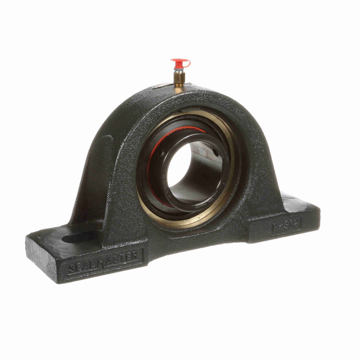 Sealmaster Mounted Cast Iron Two Bolt Pillow Block Ball Bearing - 52100 Bearing Steel, Black Oxided - Lock - S-3081-M43