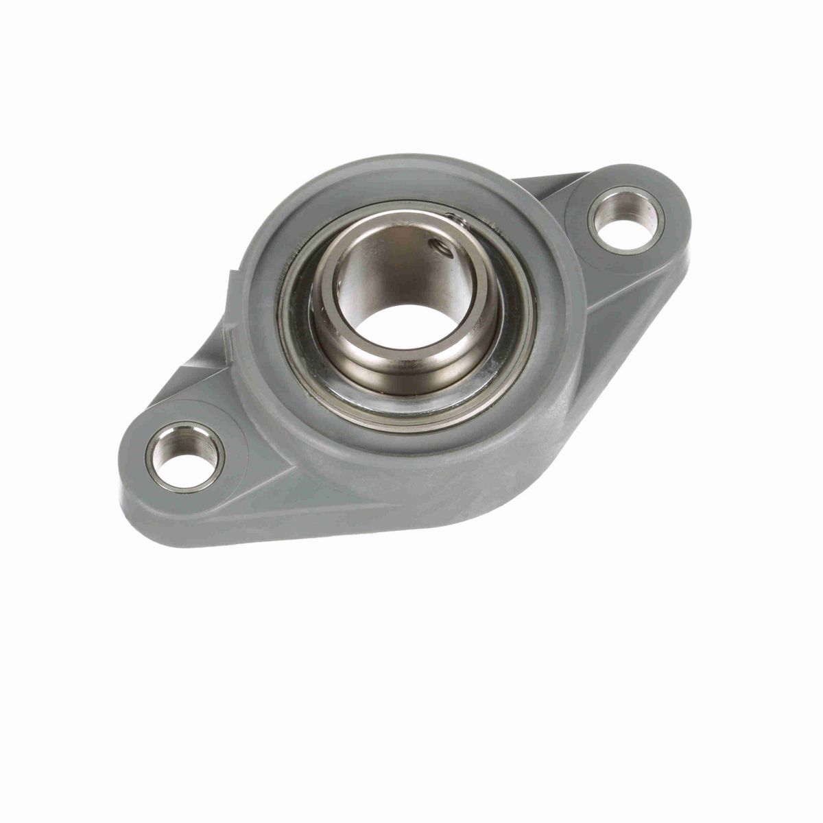 Sealmaster Mounted Composite Two Bolt Flange Ball Bearing - 52100 Bearing Steel, Phosphorus Nickel Coated - Setscrew Lock - Corrosion Resistant - Reduced Maintenance - Lubed for Life - CRFTC-PN16 RMW