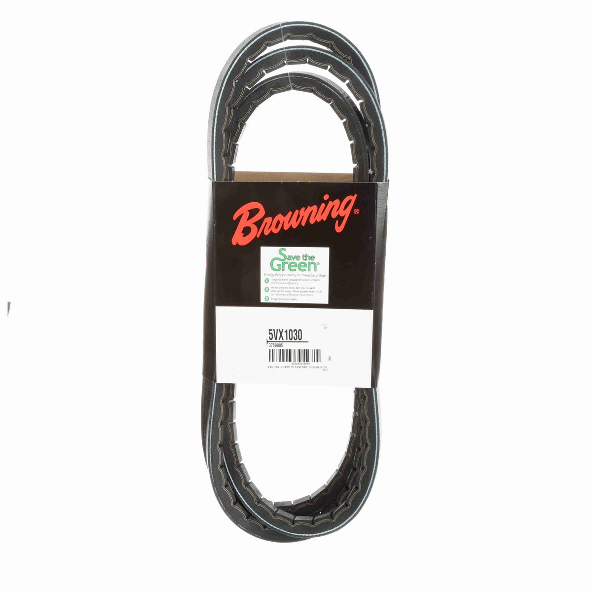 Browning EPDM Notched Belt 98% Efficient - 5VX1030