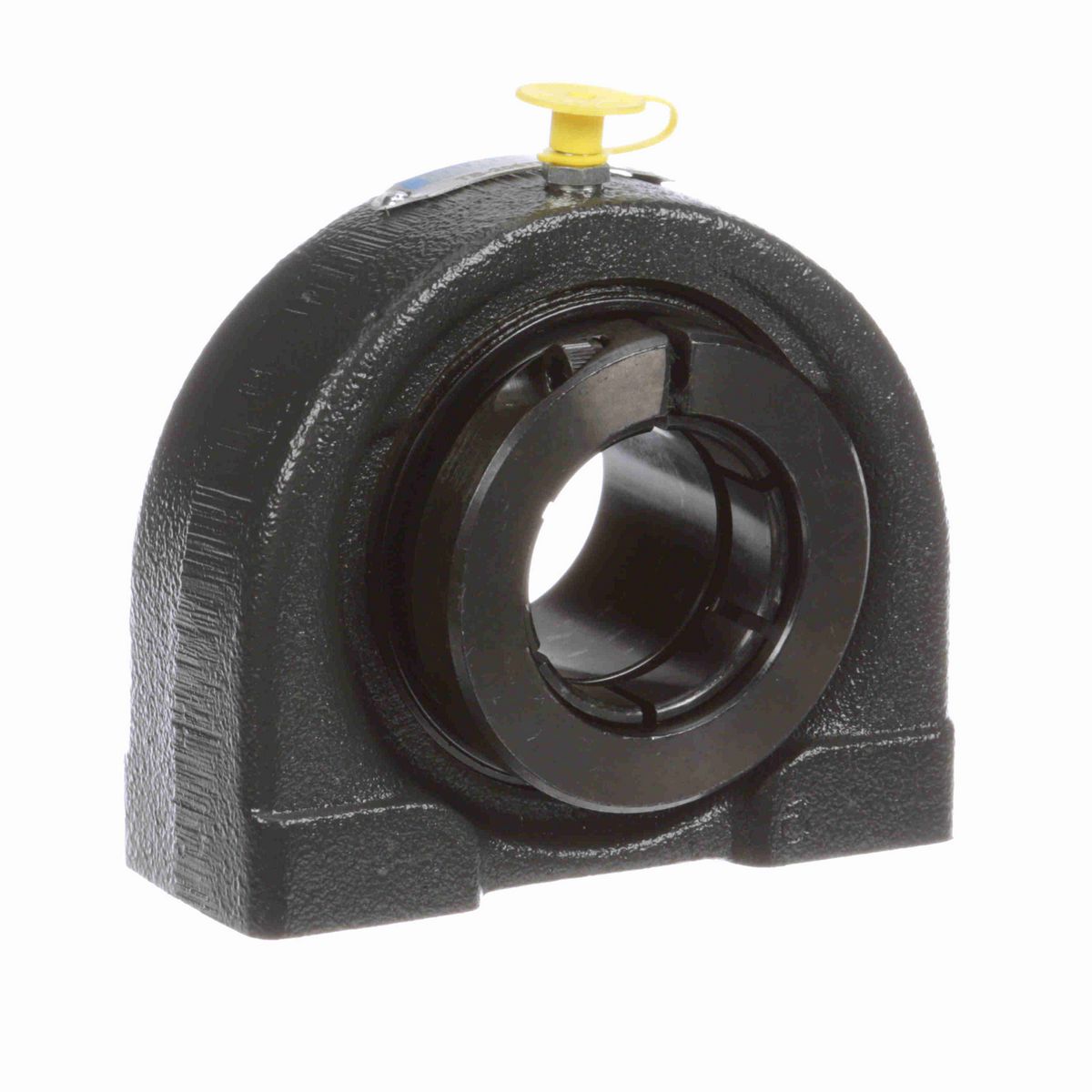 Sealmaster Mounted Cast Iron Tapped Base Pillow Block Ball Bearing - 52100 Bearing Steel, Black Oxided - Concentric Lock - TB-208TMC